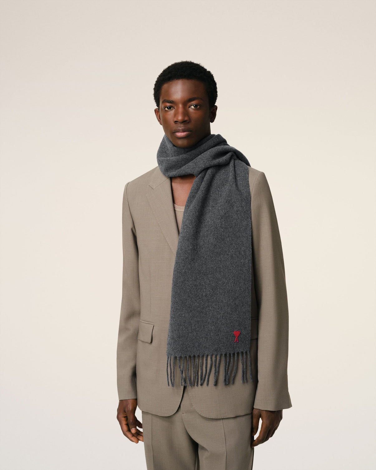 Grey Wool Scarf