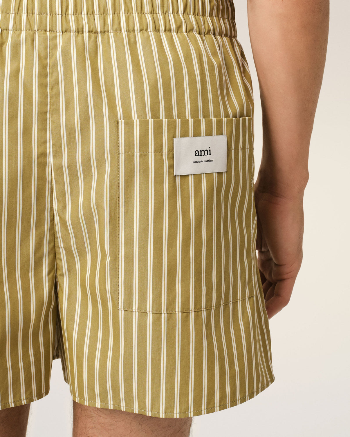 Khaki Cotton Elasticated Short