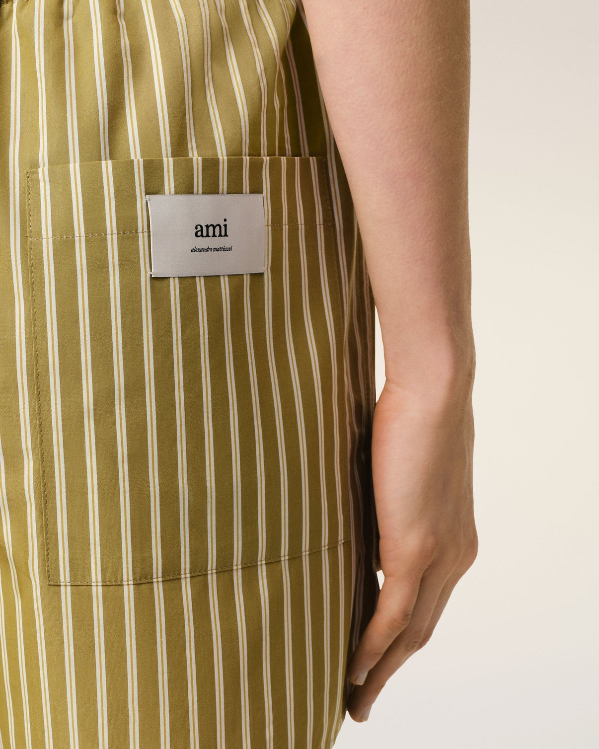 Khaki Cotton Elasticated Short
