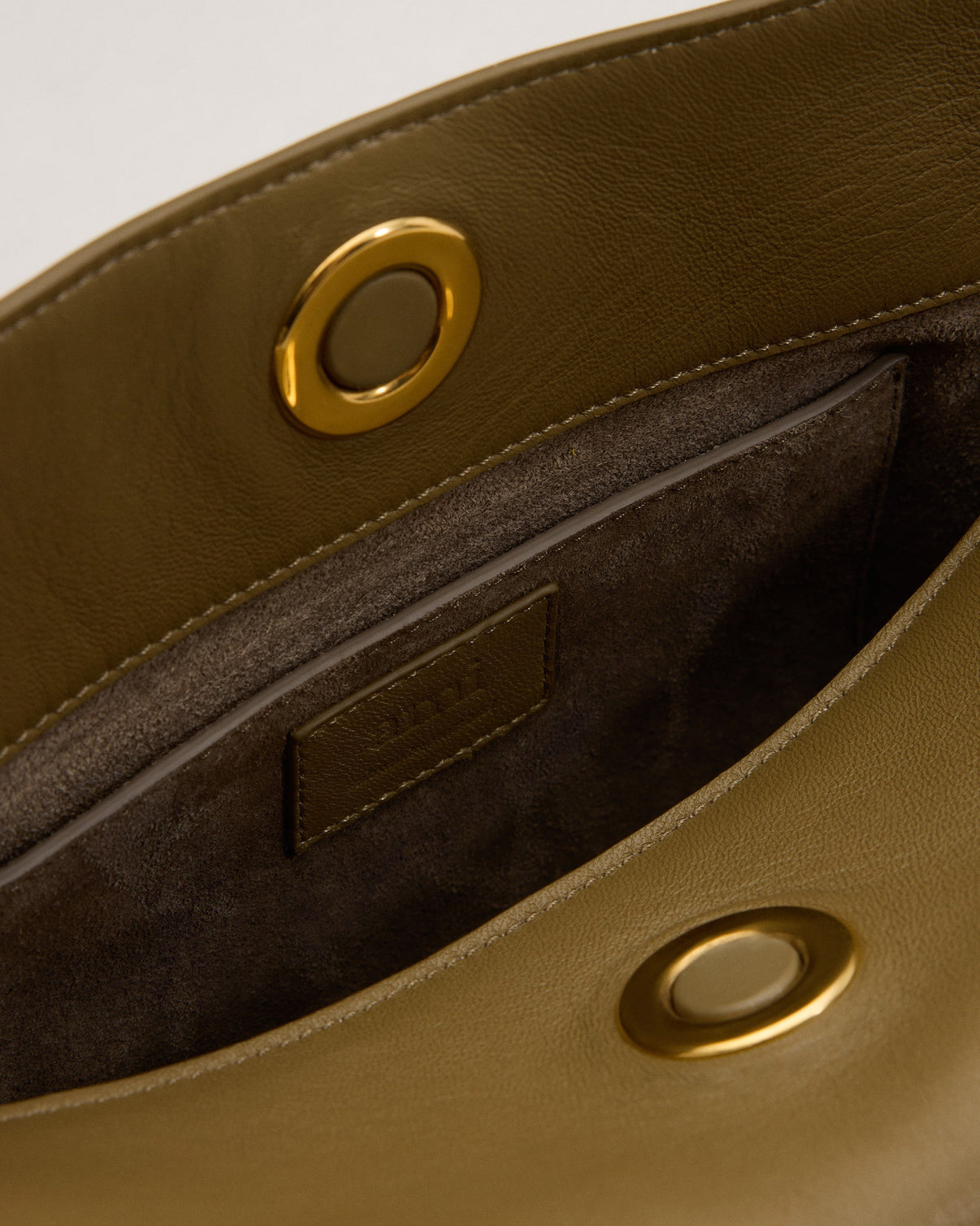 Khaki Leather Carrousel Bag