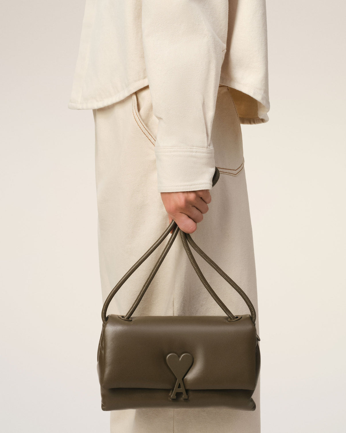 Khaki Leather Voulez-Vous Bag