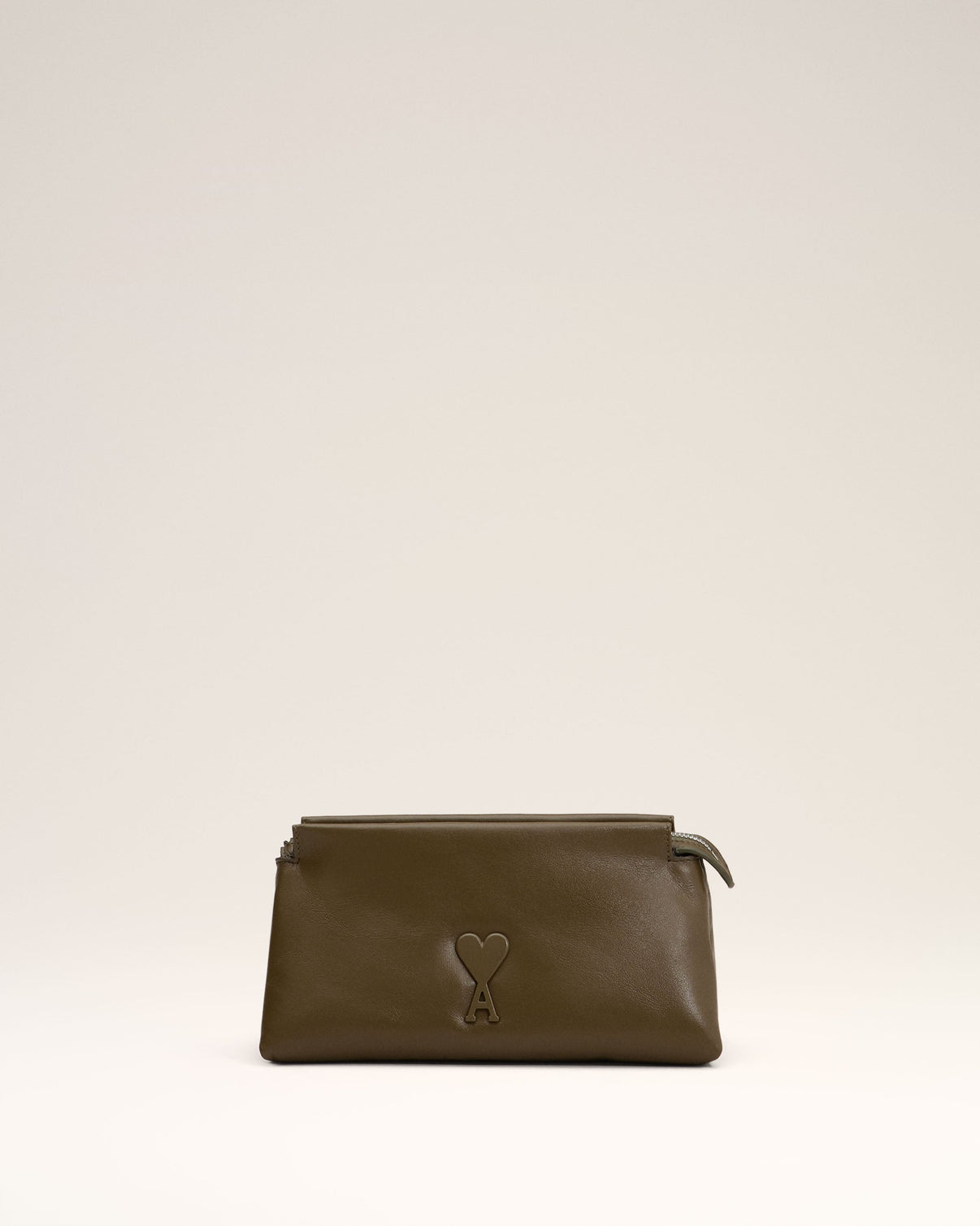 Khaki Leather Voulez-Vous Pouch