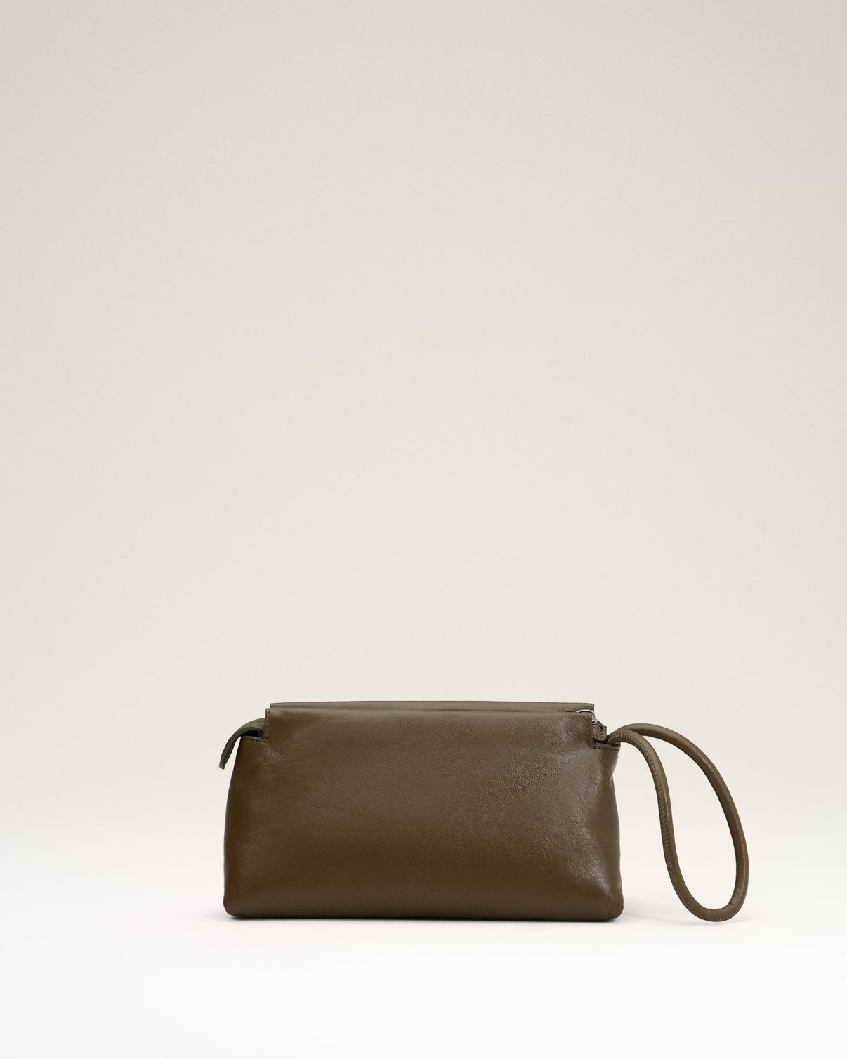 Khaki Leather Voulez-Vous Pouch