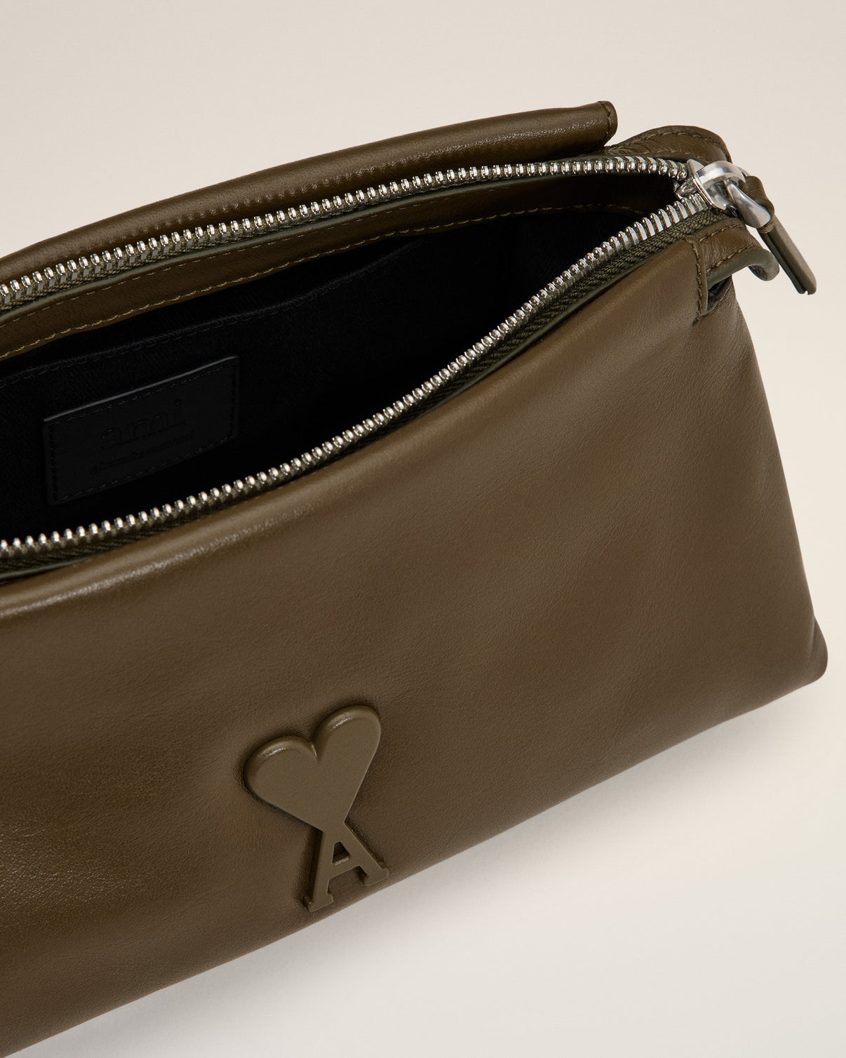 Khaki Leather Voulez-Vous Pouch