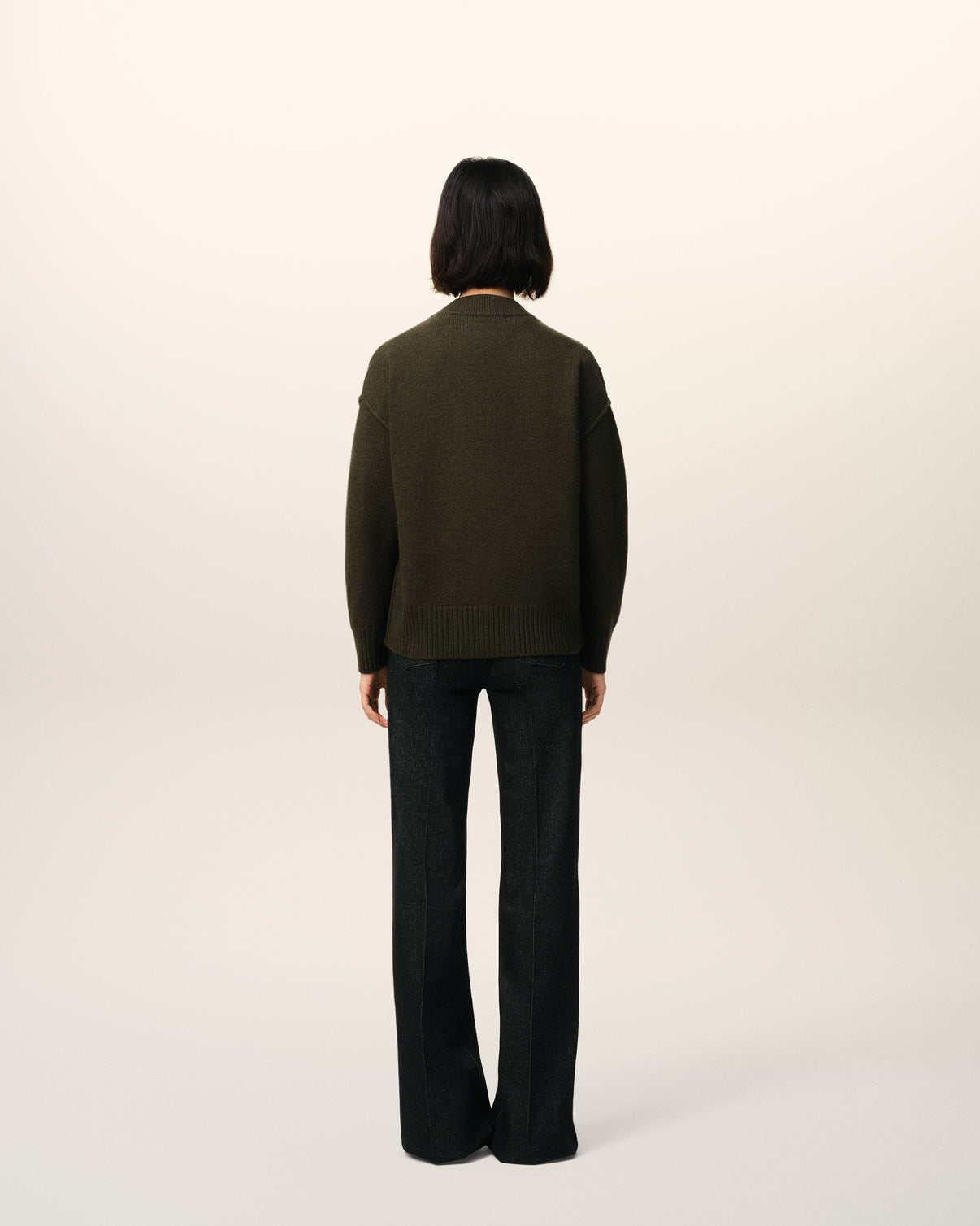 Khaki Wool Cardigan