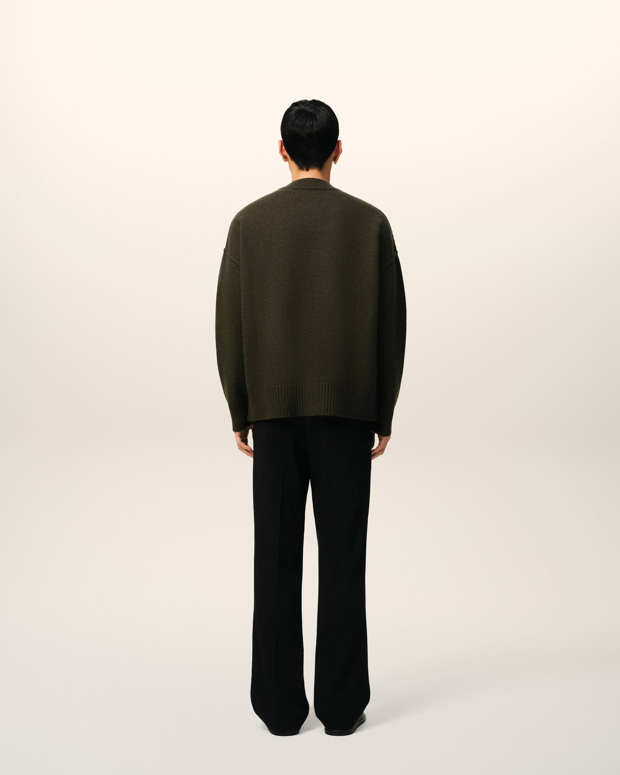 Khaki Wool Cardigan