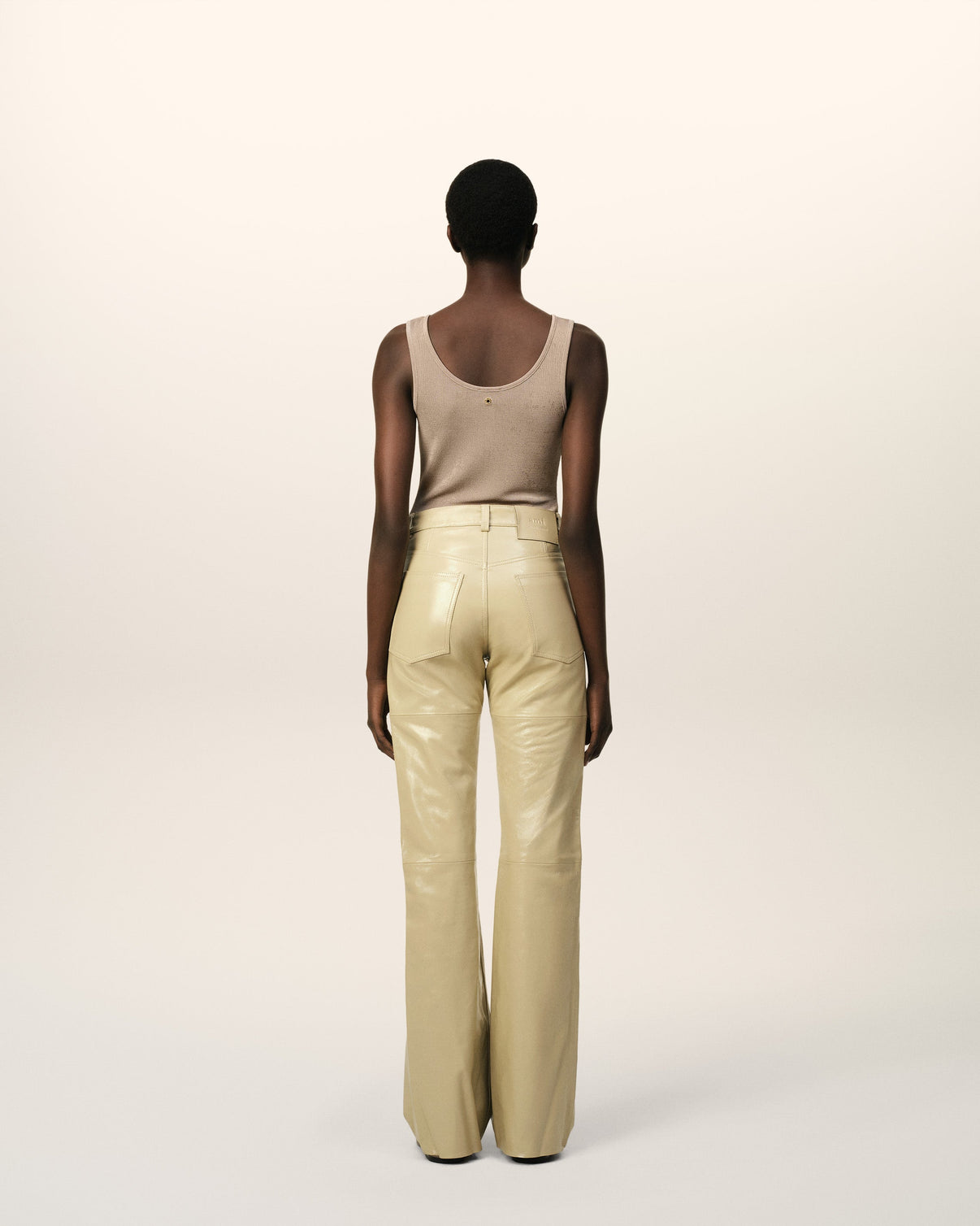 Leather Straight Fit Trousers