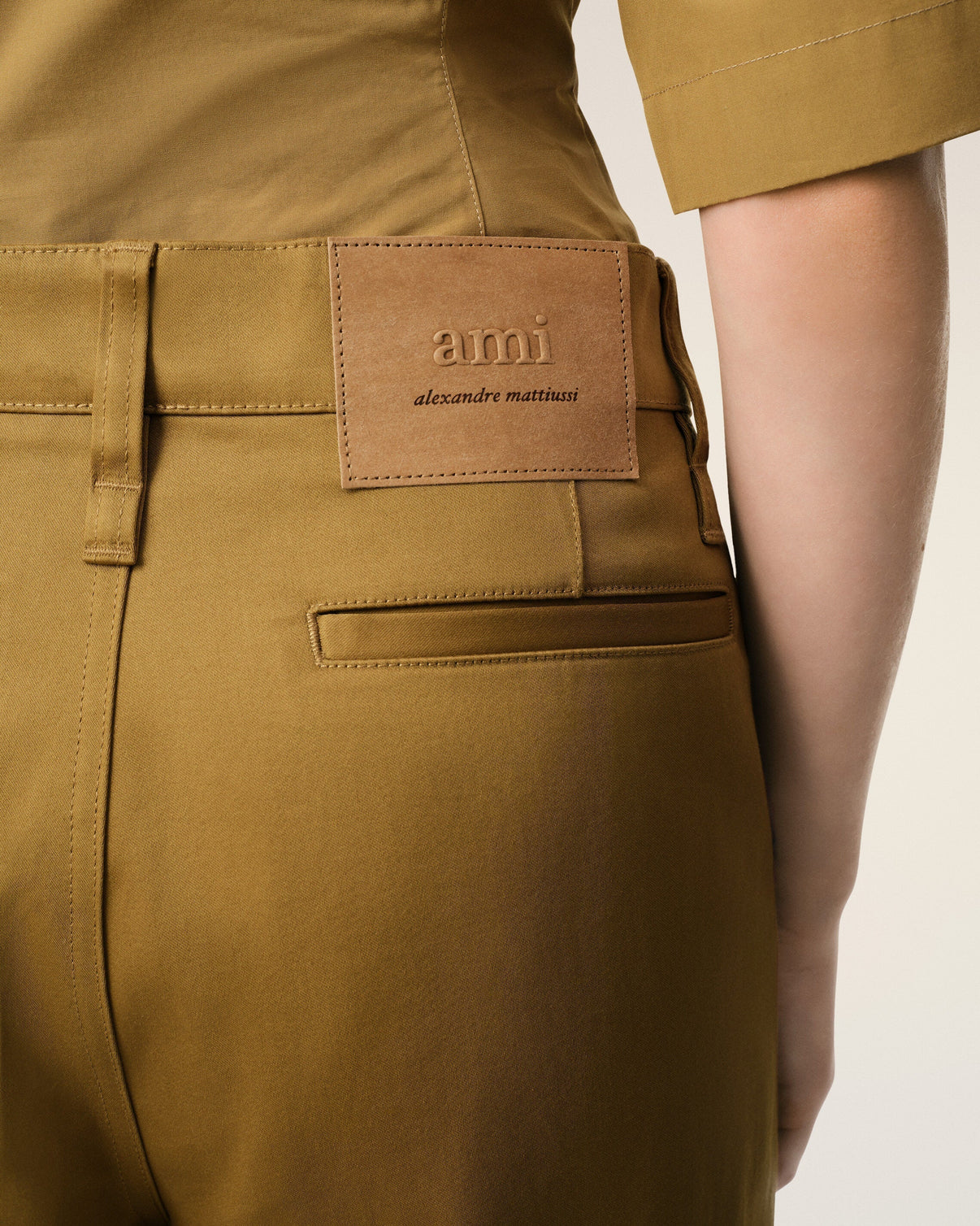 Mustard Cotton Baggy Fit Trousers