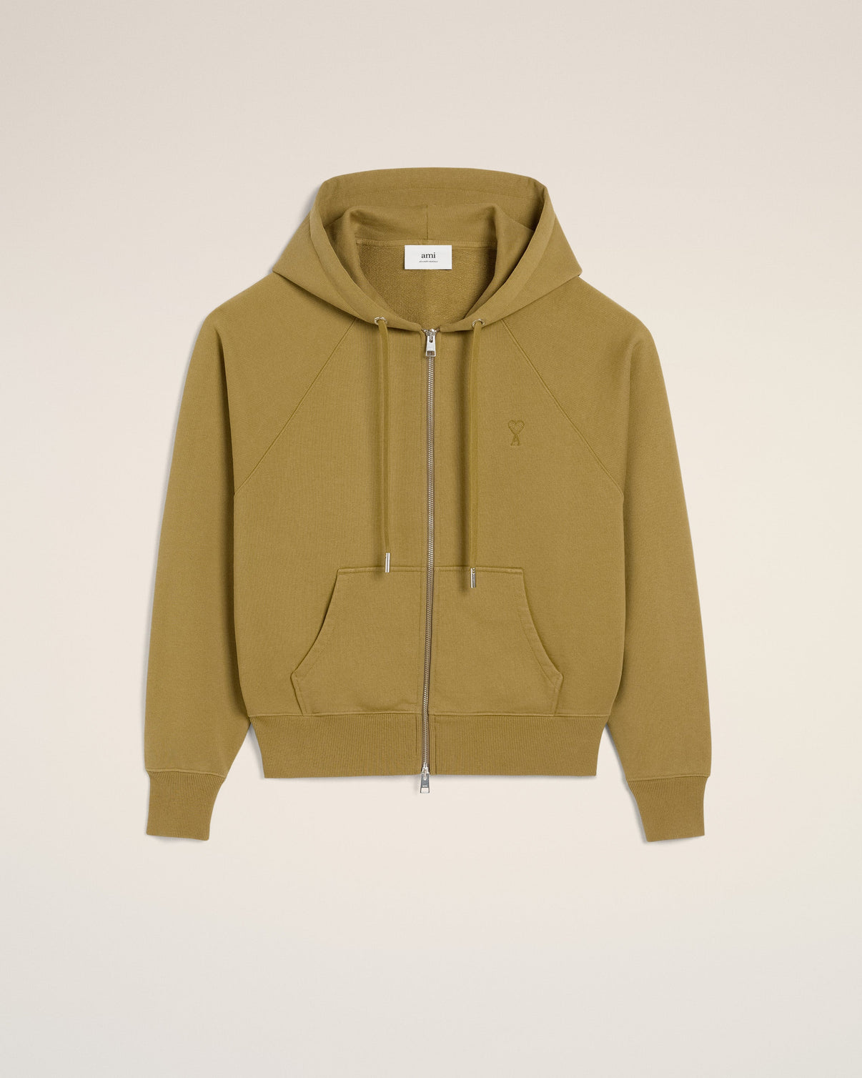 Mustard Cotton Tonal Hoodie