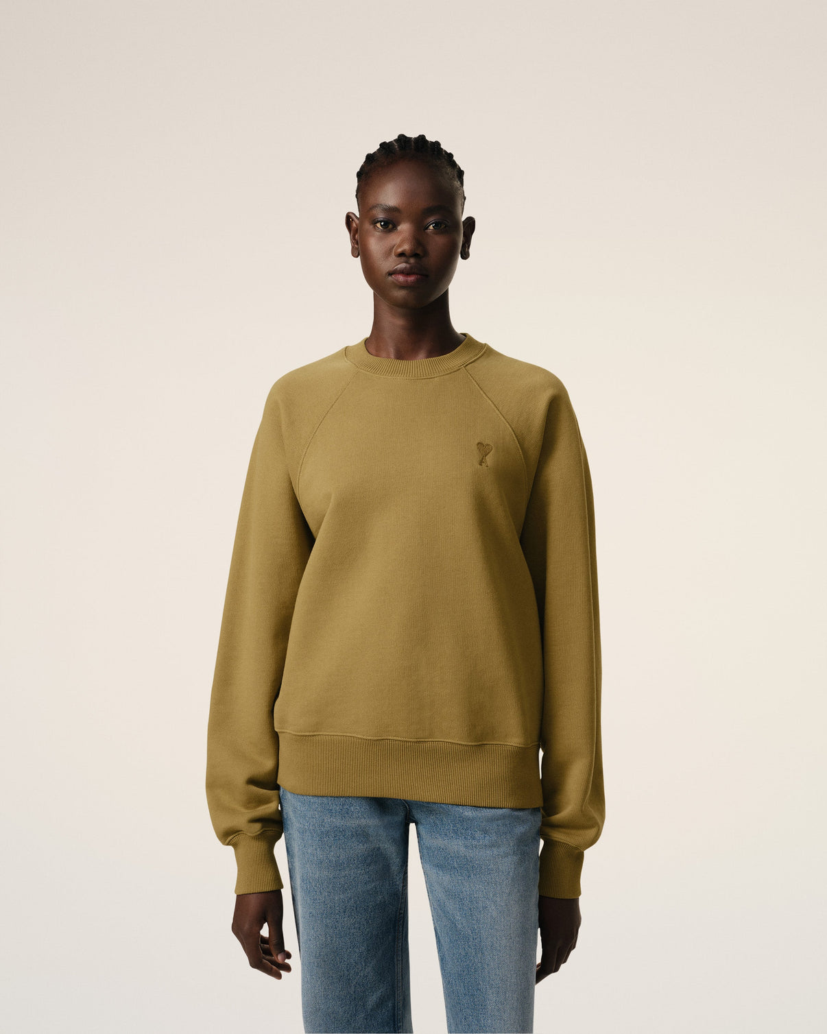 Mustard Cotton Tonal Sweatshirt