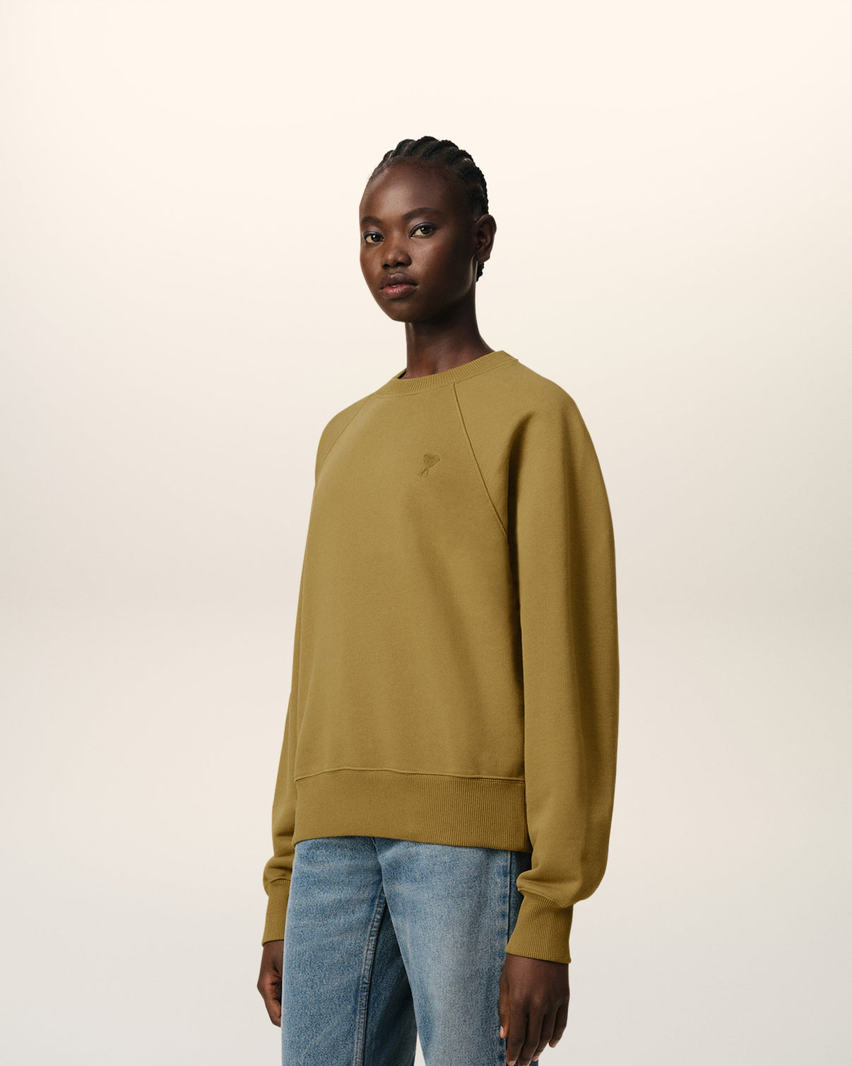 Mustard Cotton Tonal Sweatshirt