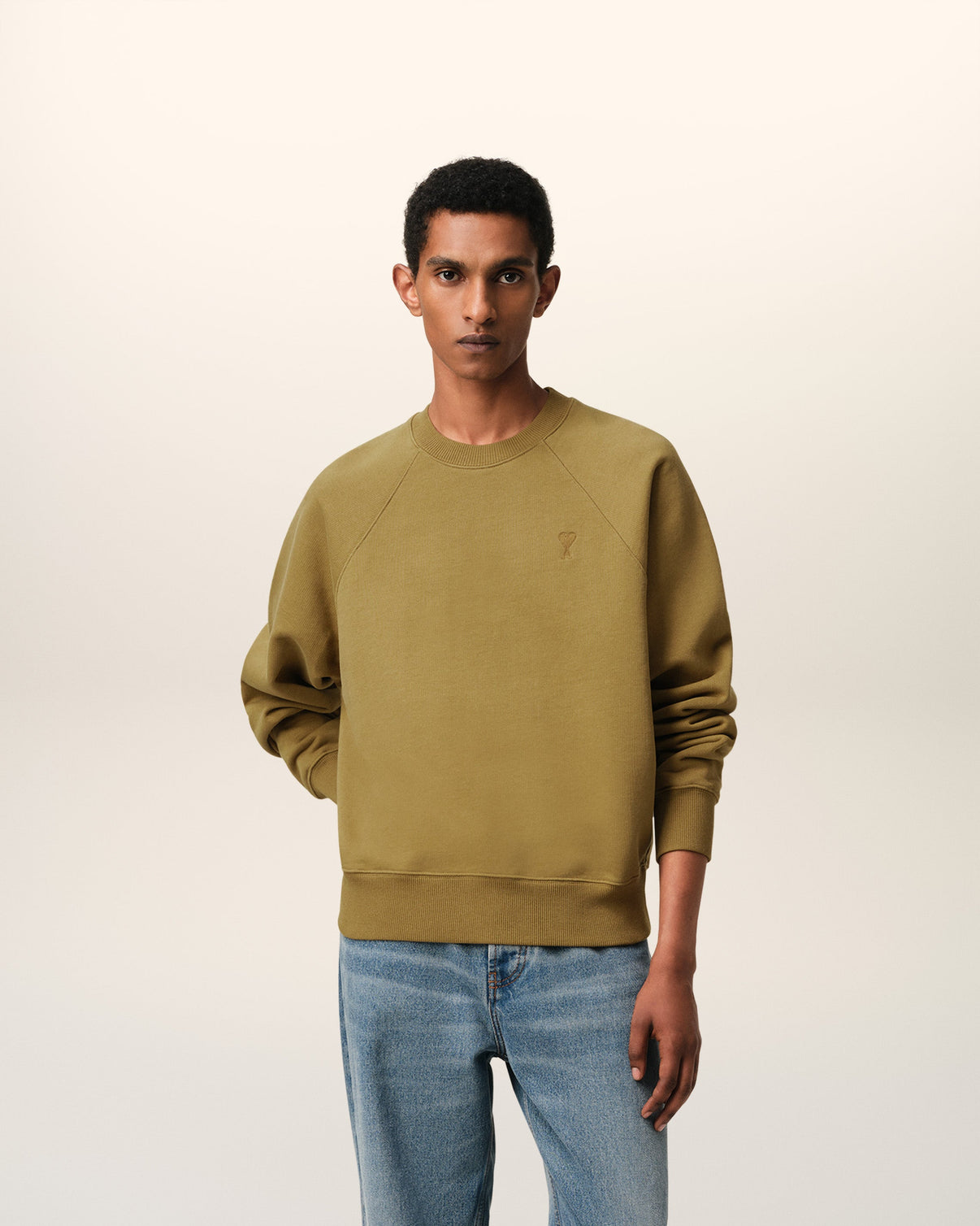 Mustard Cotton Tonal Sweatshirt