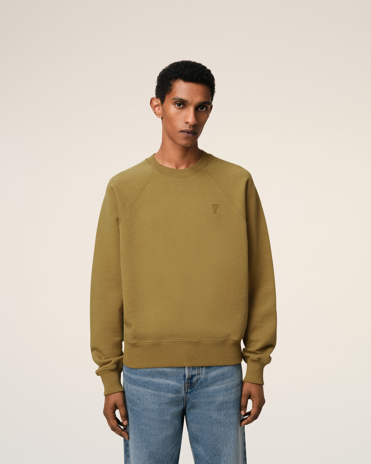 Mustard Cotton Tonal Sweatshirt