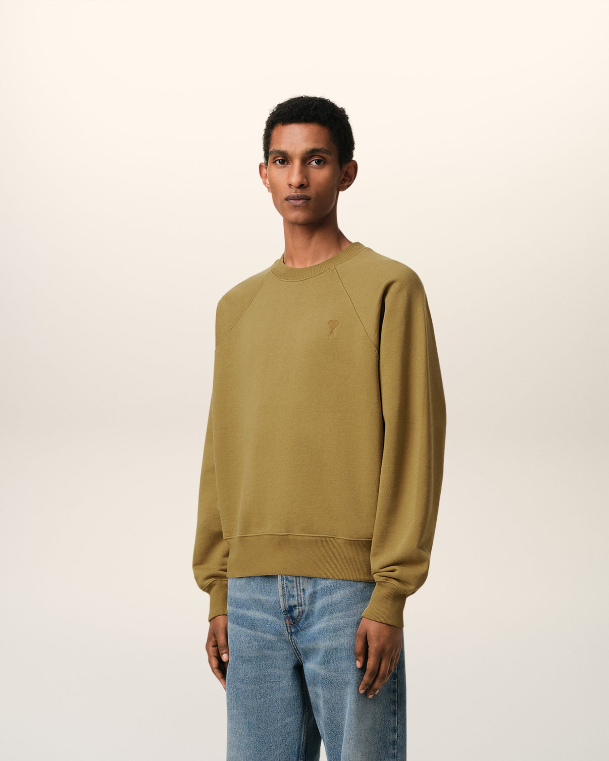 Mustard Cotton Tonal Sweatshirt