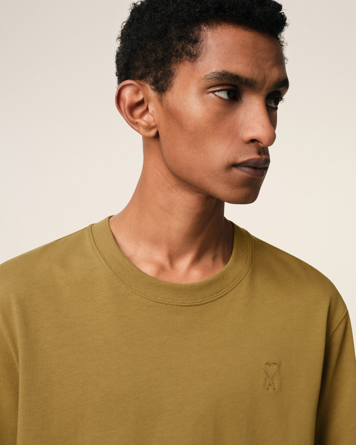 Mustard Cotton Tonal T-Shirt