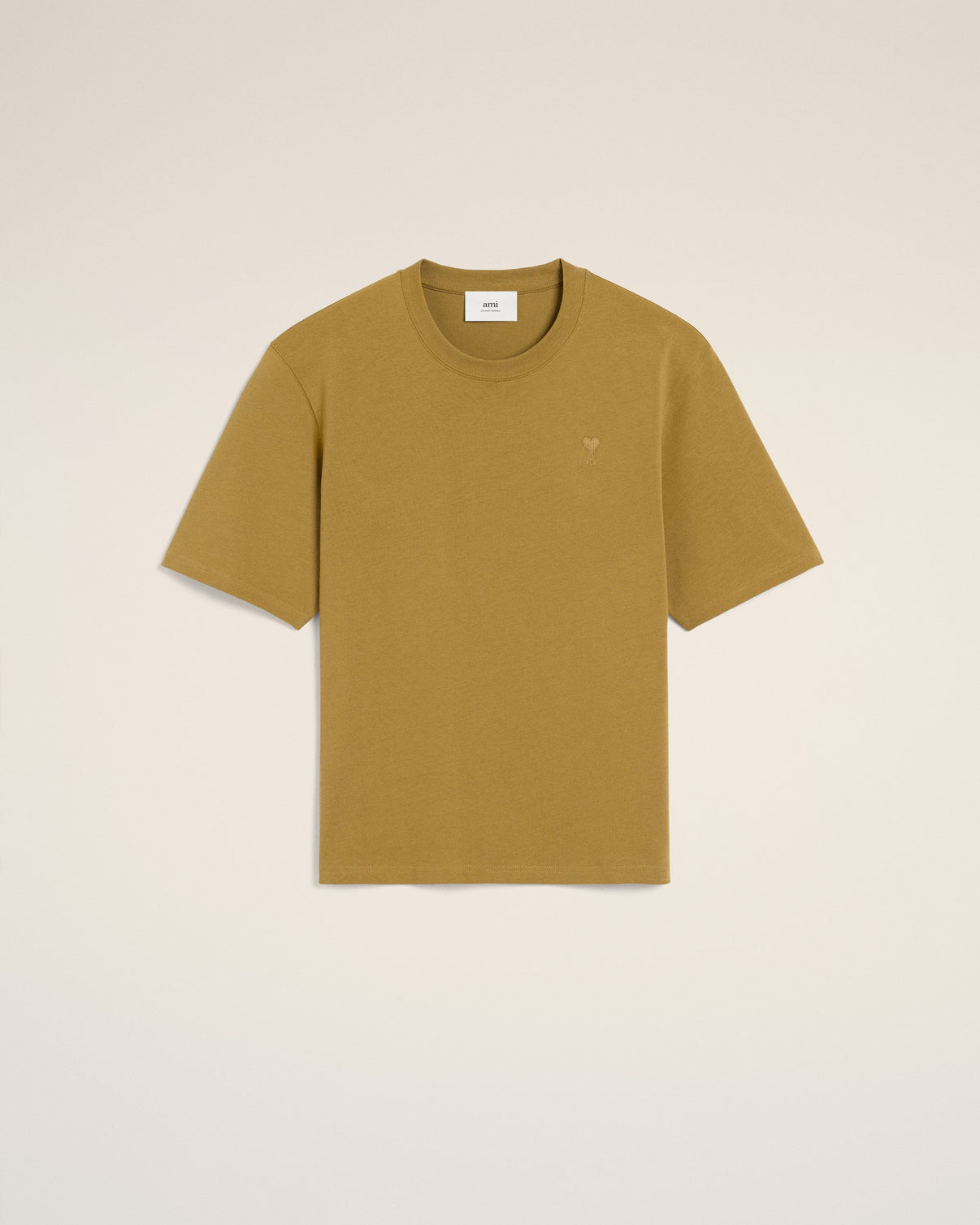 Mustard Cotton Tonal T-Shirt
