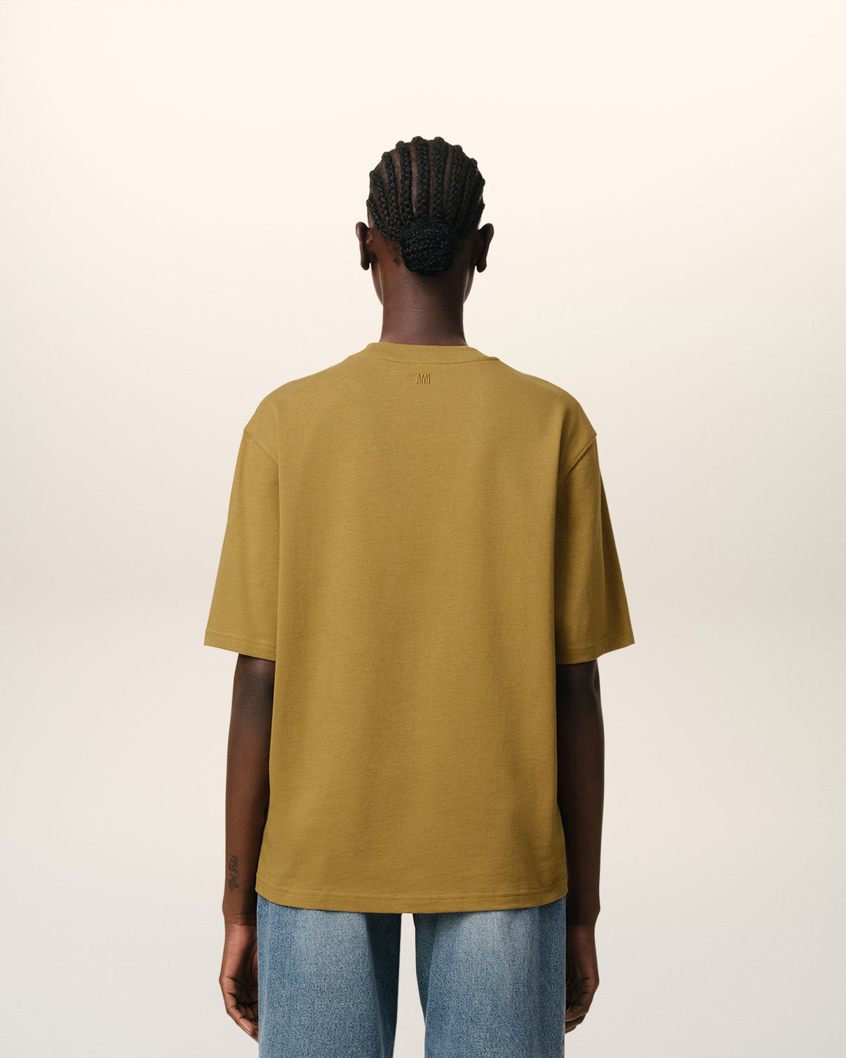 Mustard Cotton Tonal T-Shirt