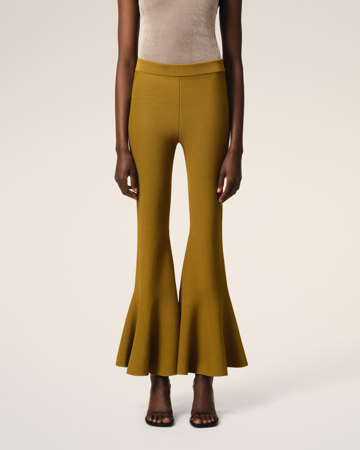 Mustard Godet Short Trousers