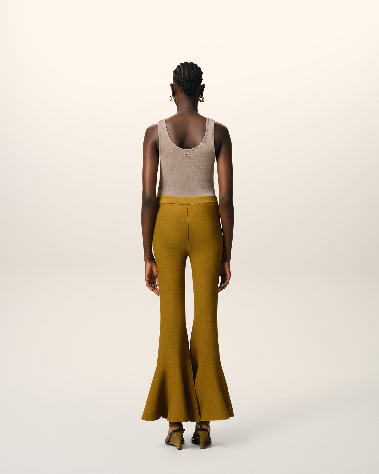 Mustard Godet Short Trousers