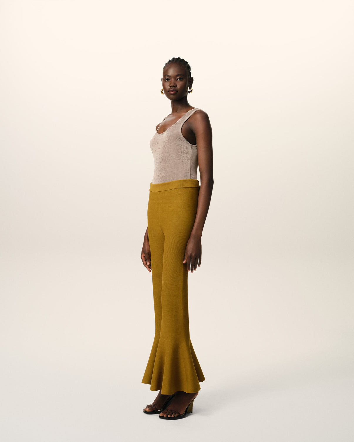 Mustard Godet Short Trousers