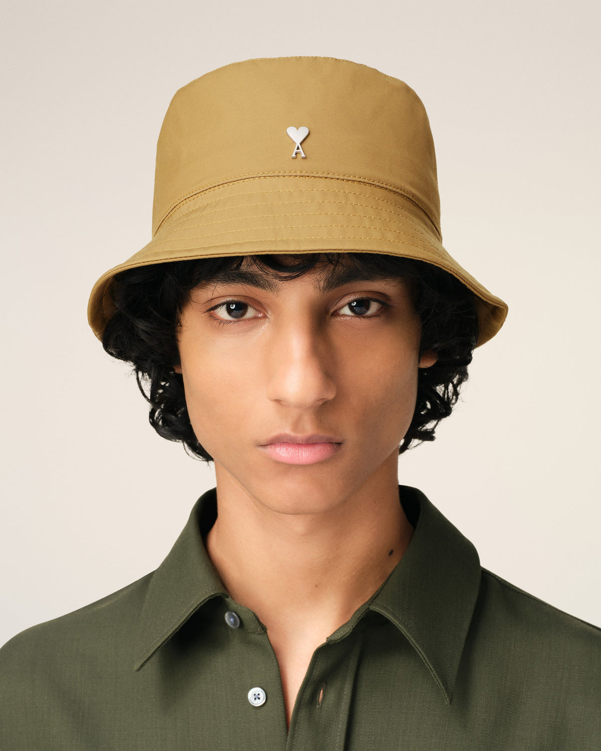 Mustard Twill Stud Bucket Hat