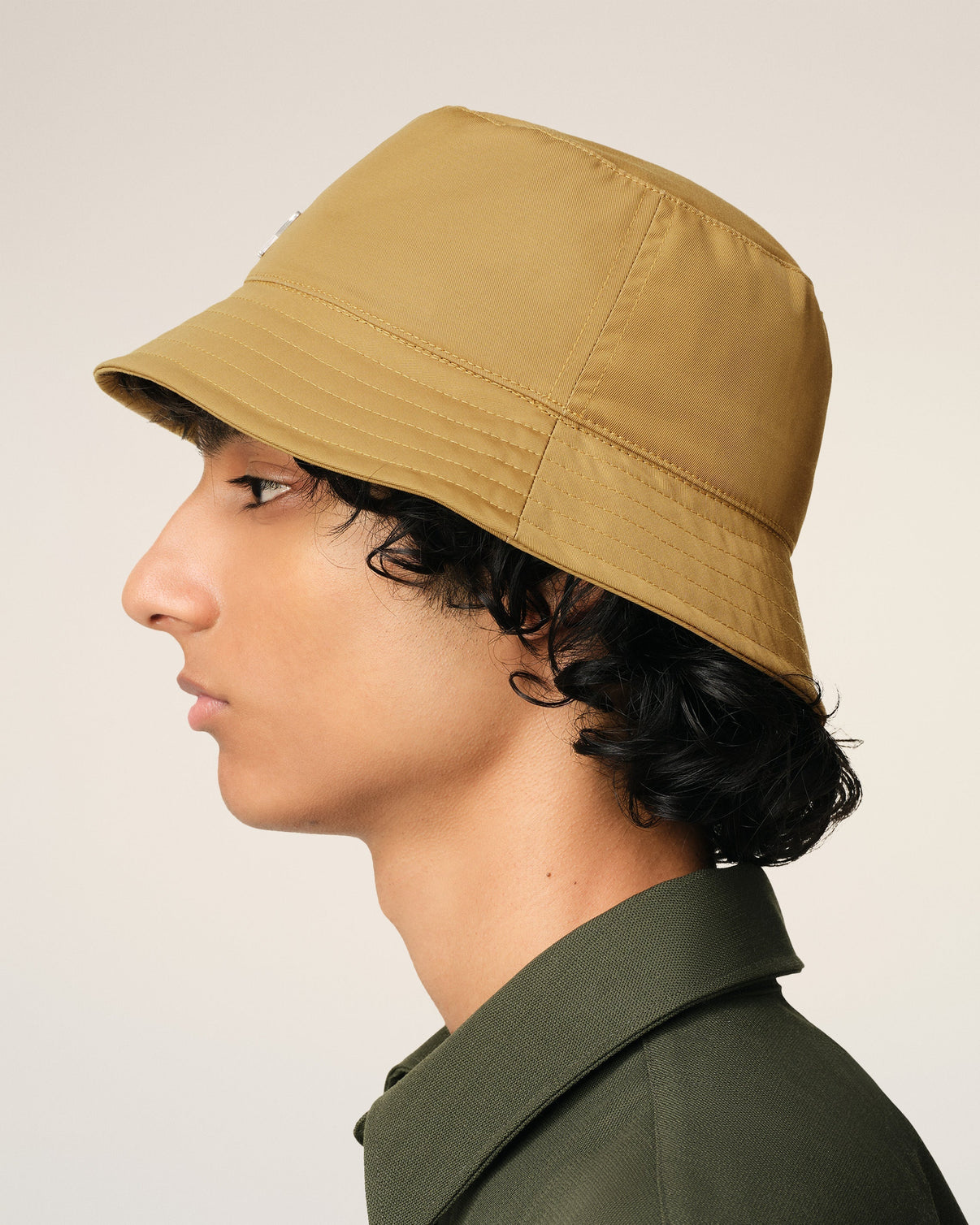 Mustard Twill Stud Bucket Hat