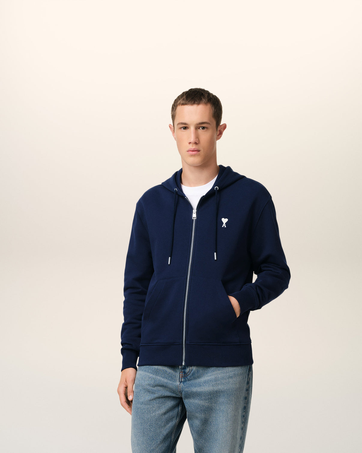 Navy Cotton Hoodie