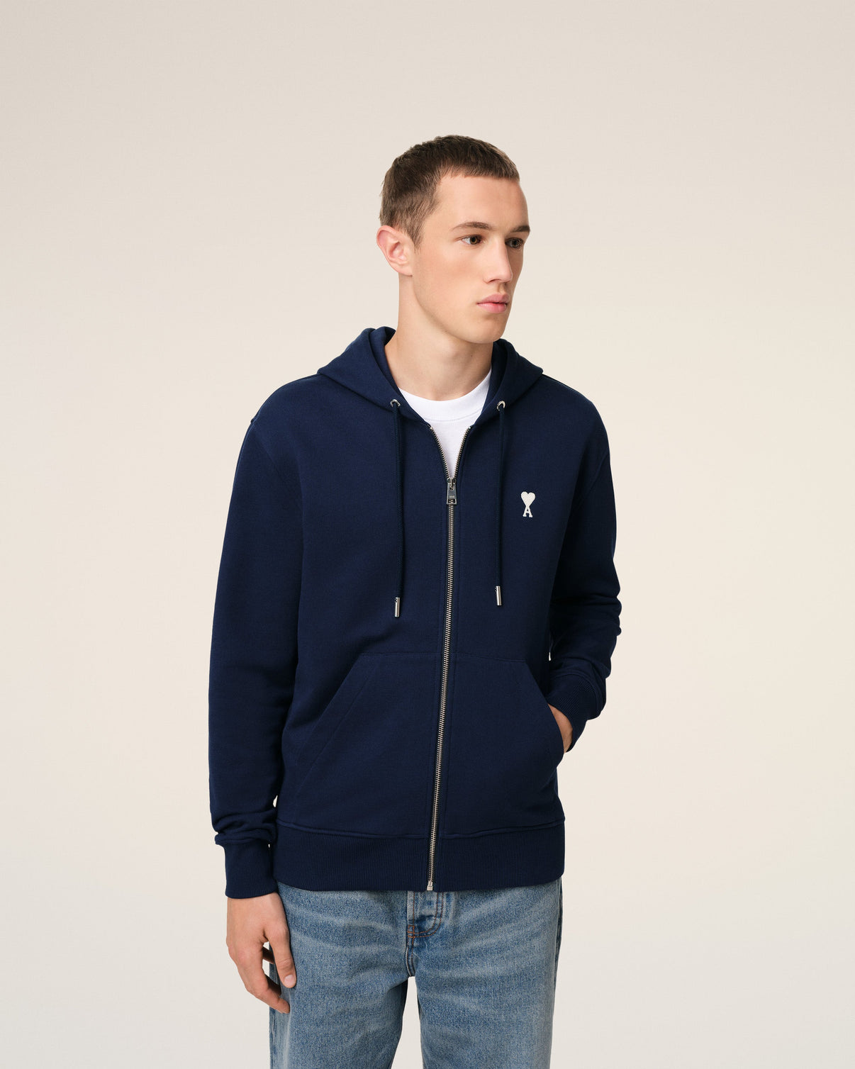 Navy Cotton Hoodie