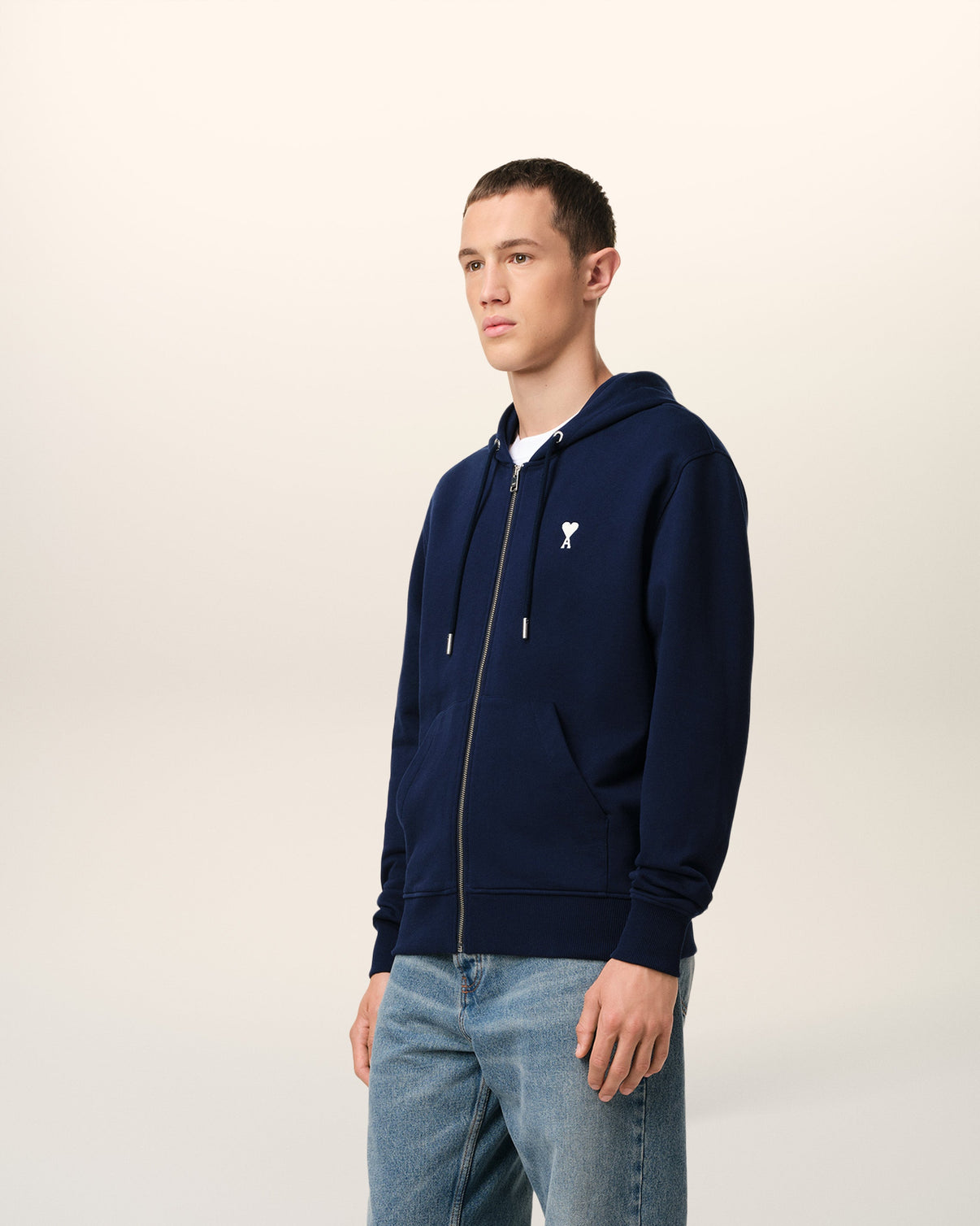 Navy Cotton Hoodie