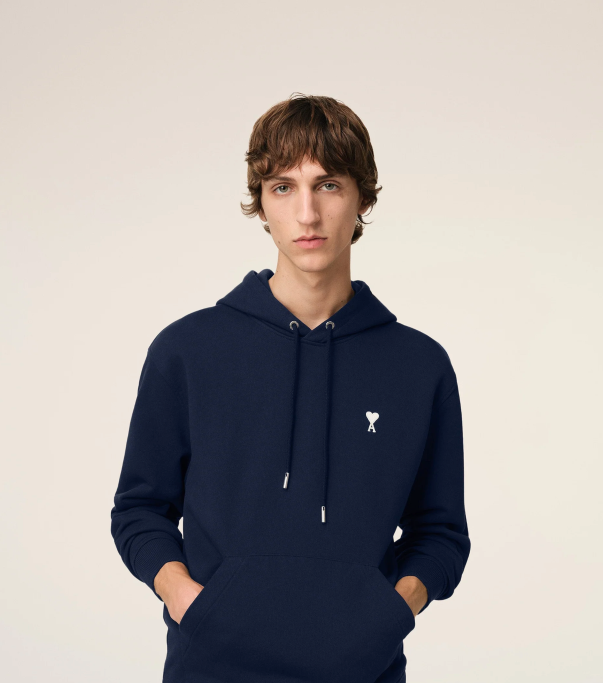 Navy Cotton Hoodie