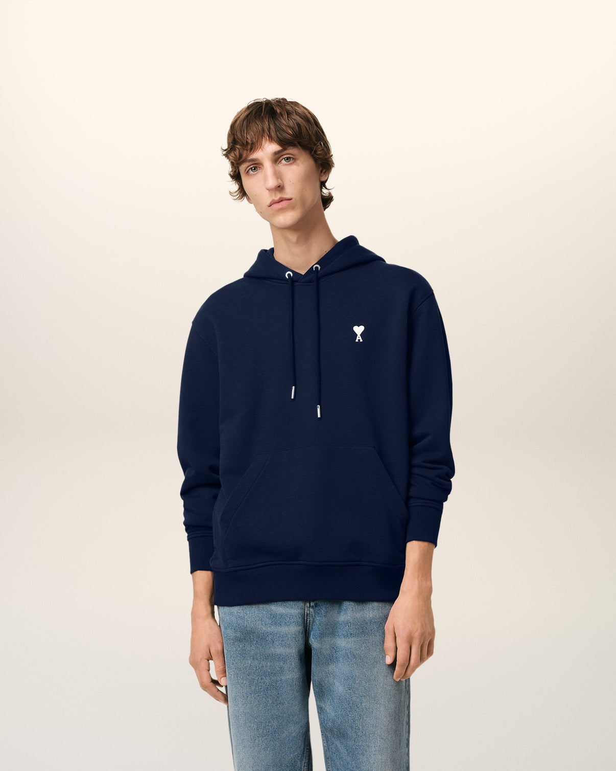Navy Cotton Hoodie