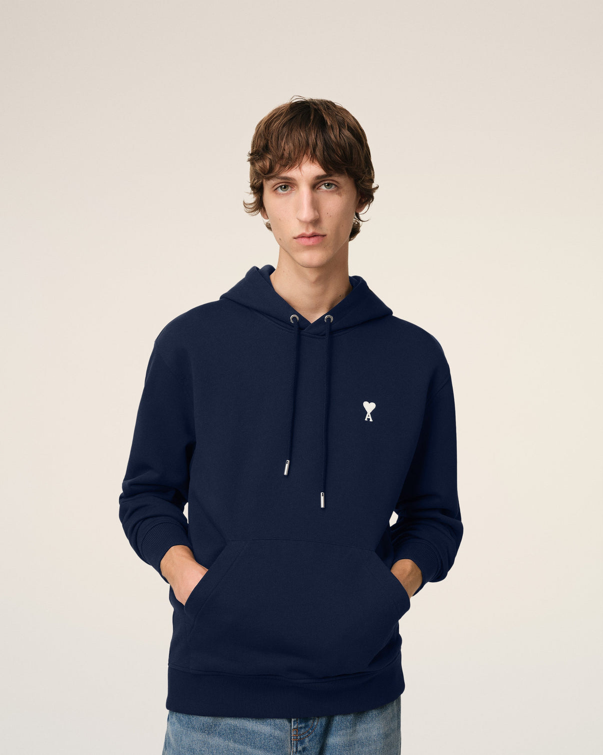 Navy Cotton Hoodie