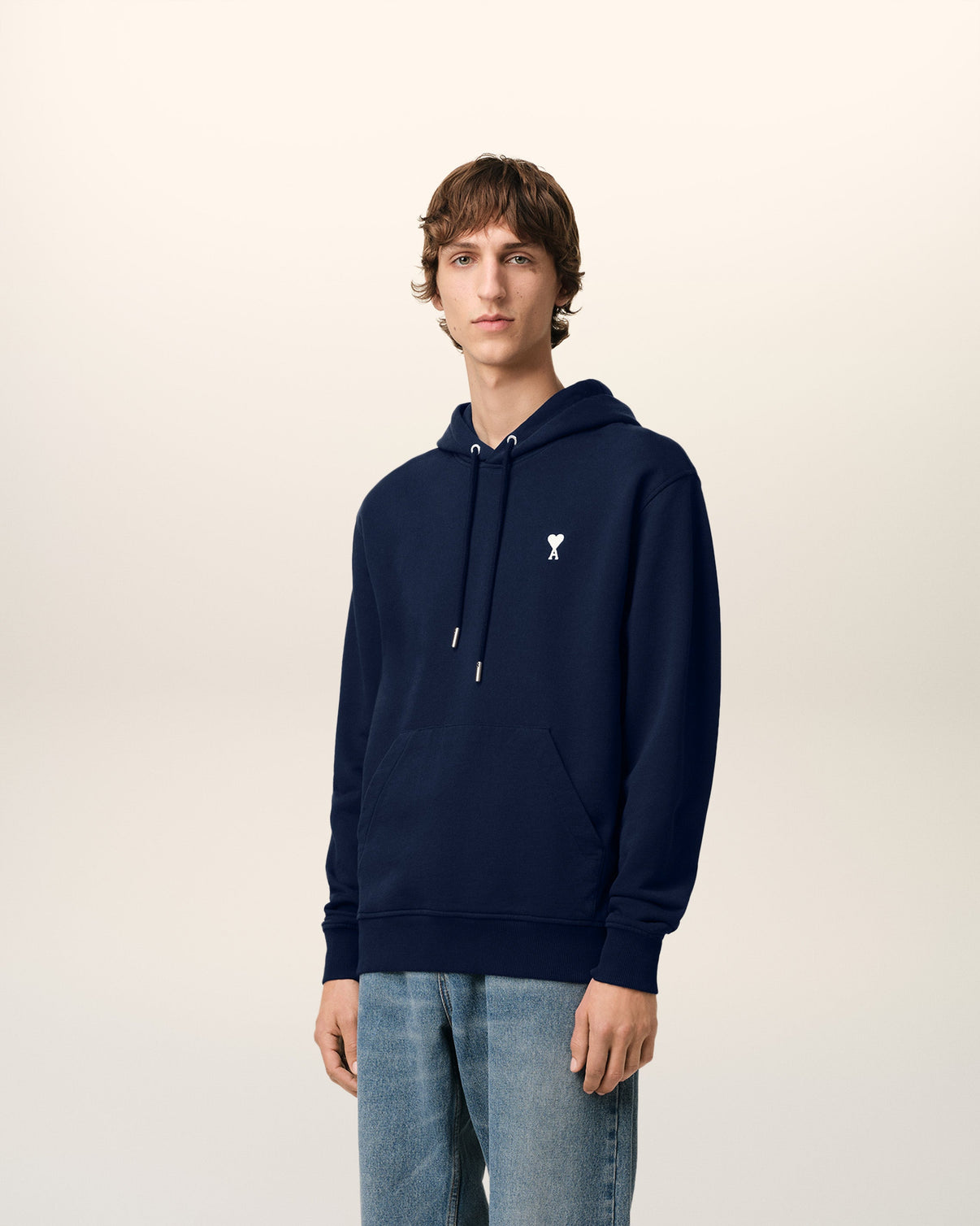 Navy Cotton Hoodie