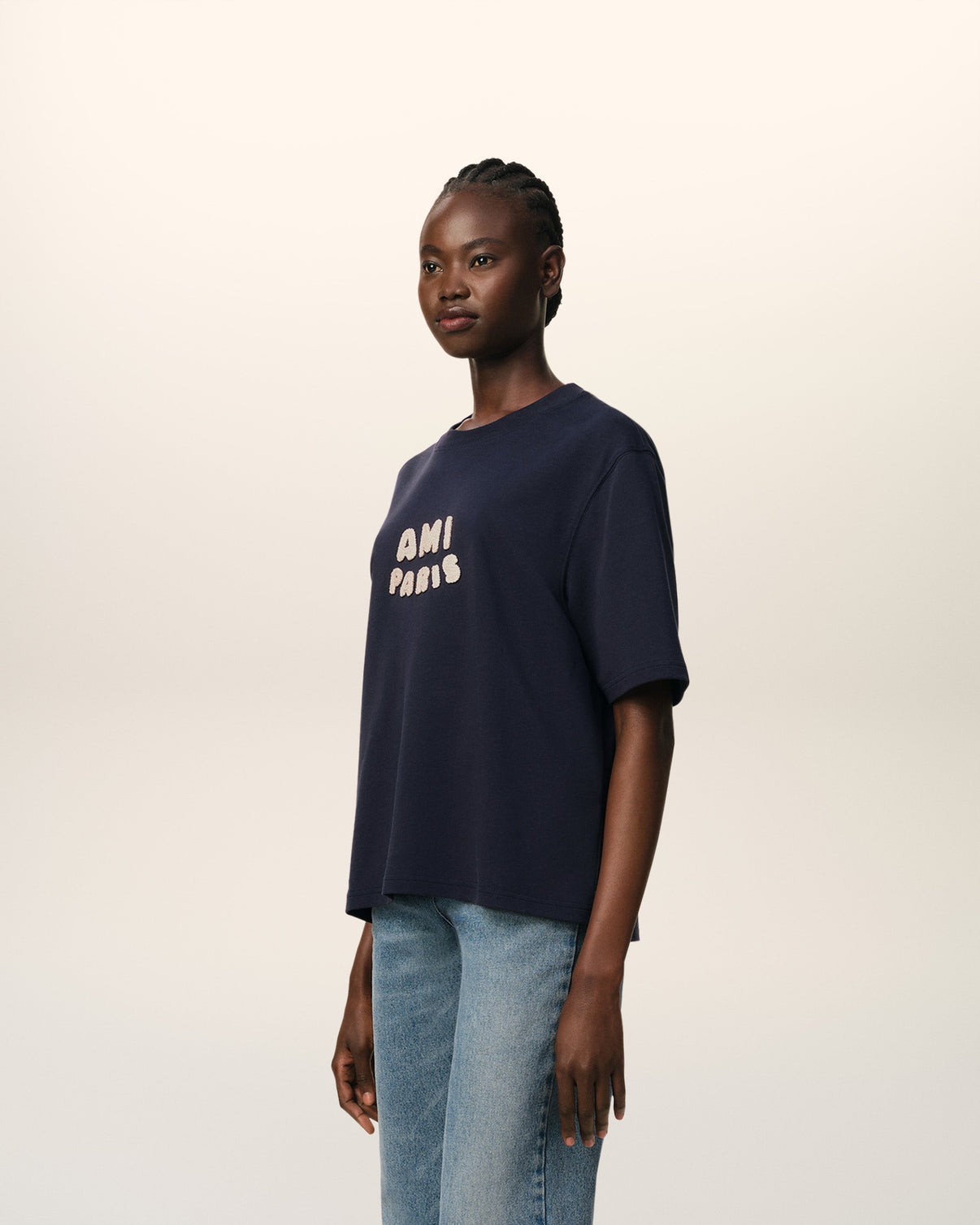 Navy Cotton Patch T-Shirt