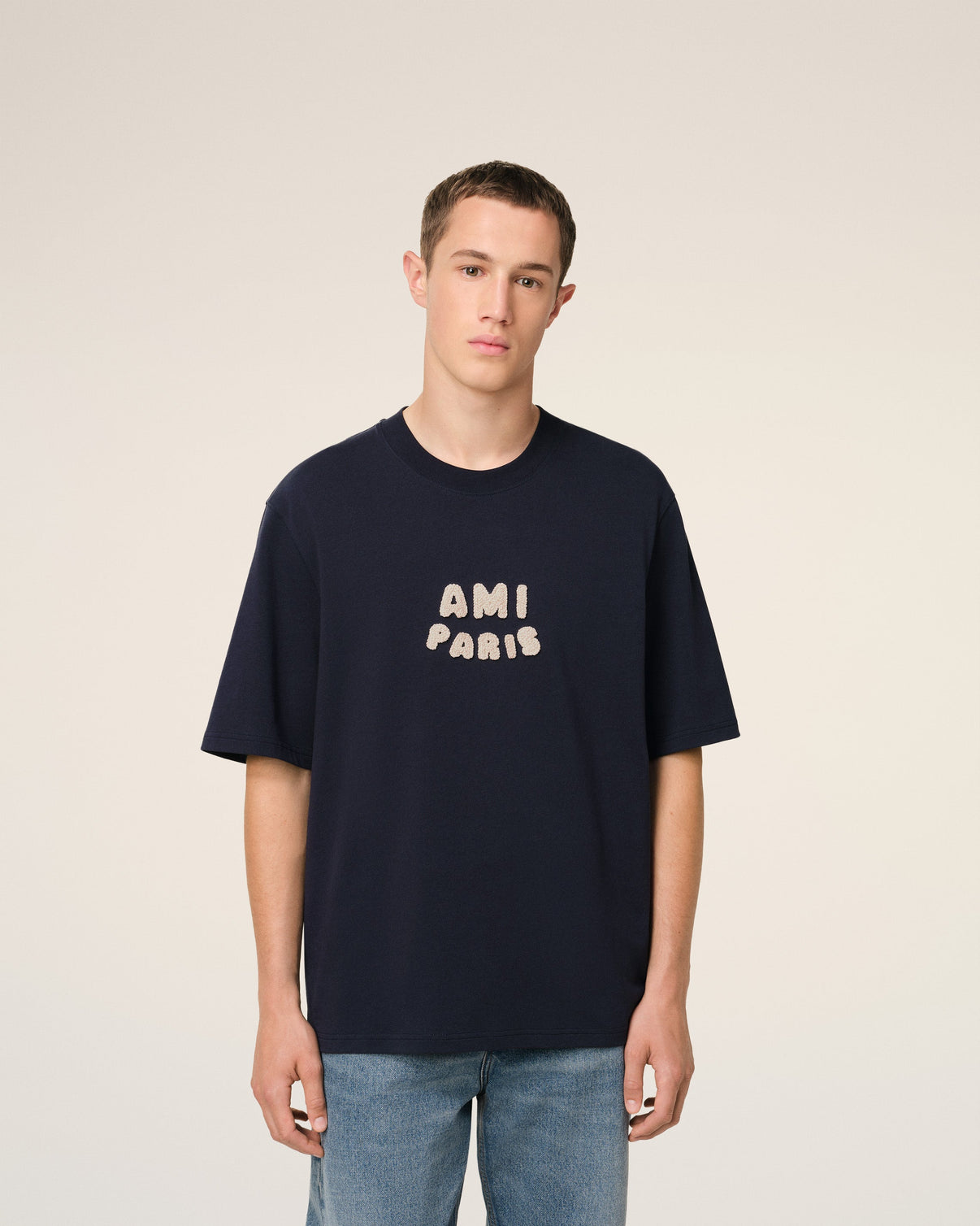 Navy Cotton Patch T-Shirt