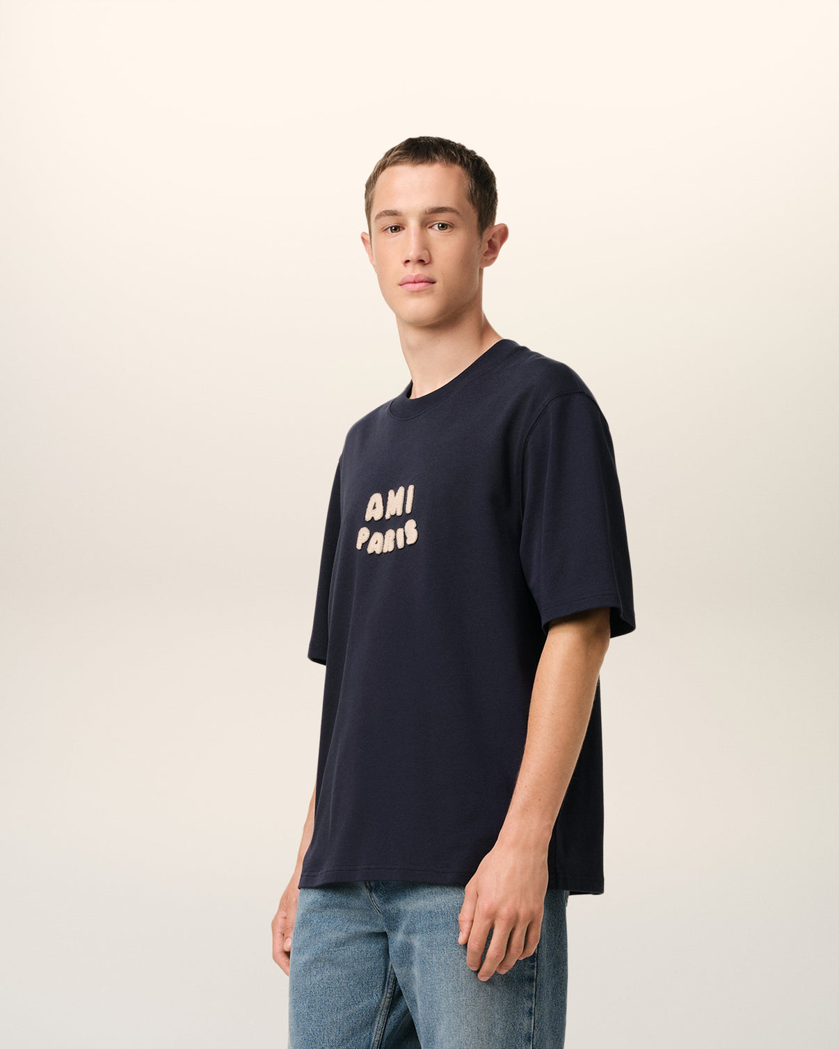 Navy Cotton Patch T-Shirt