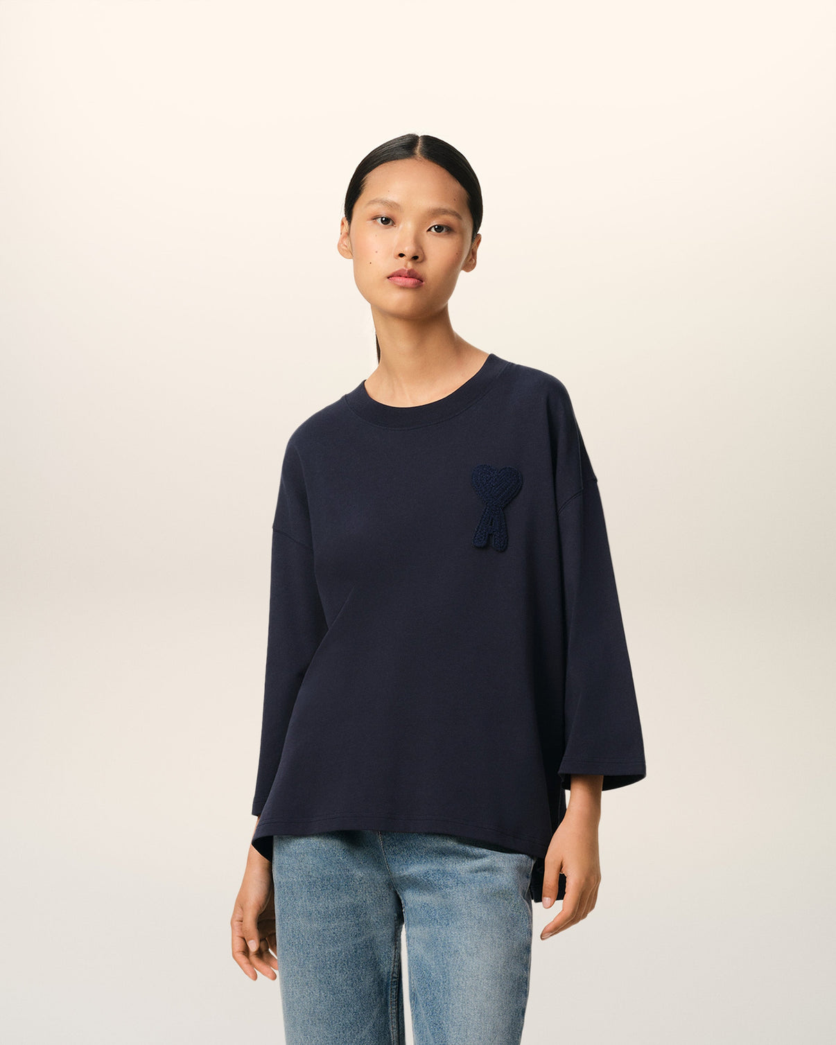 Navy Cotton Patch T-Shirt