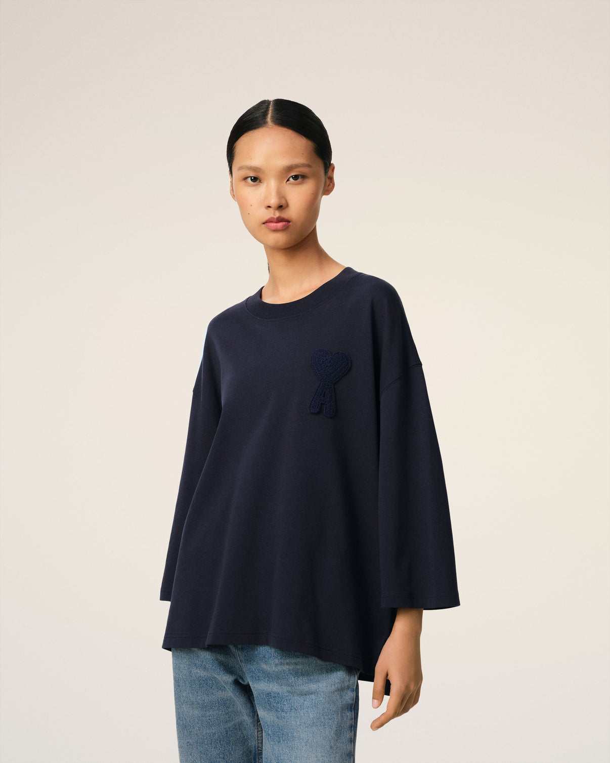 Navy Cotton Patch T-Shirt