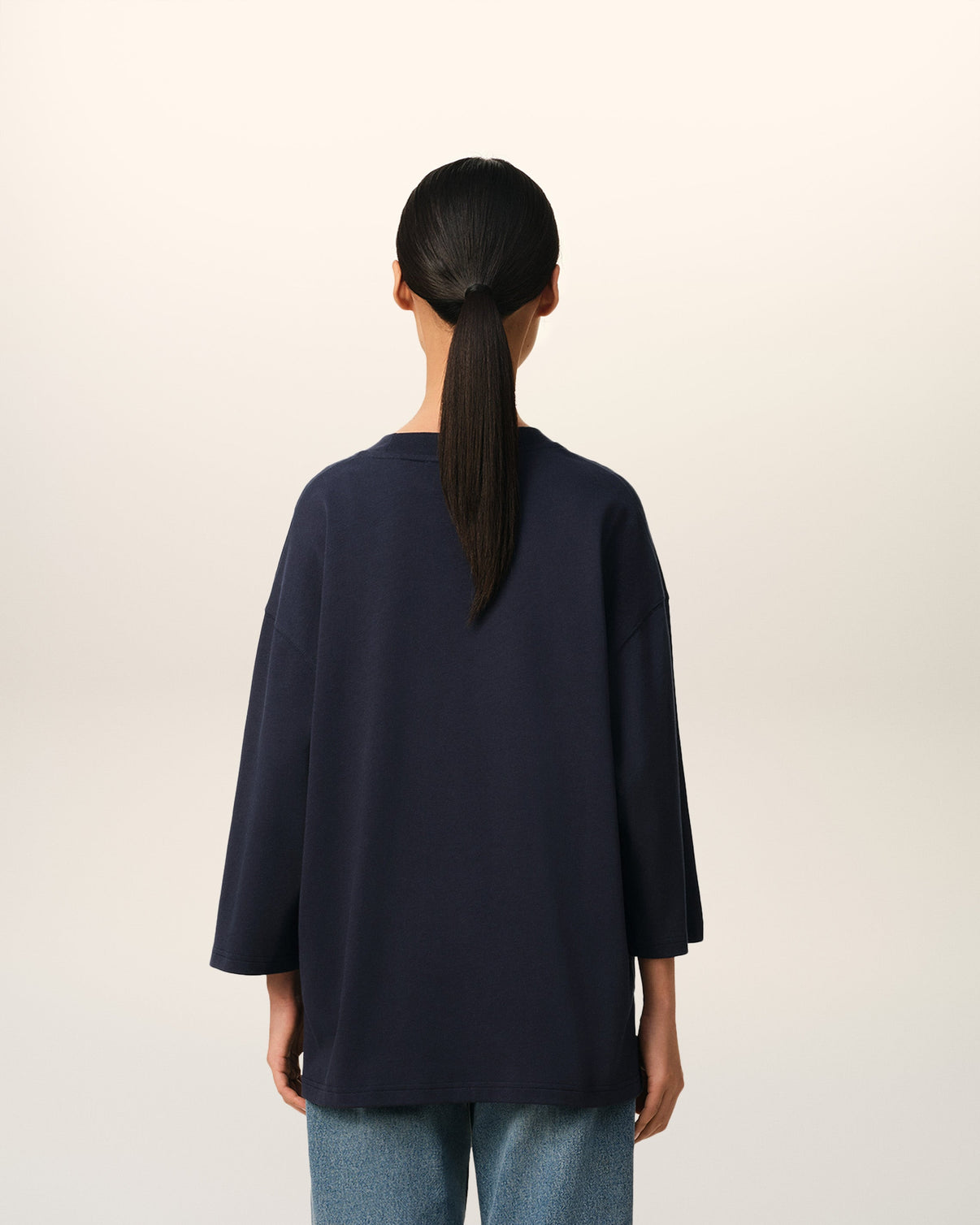 Navy Cotton Patch T-Shirt
