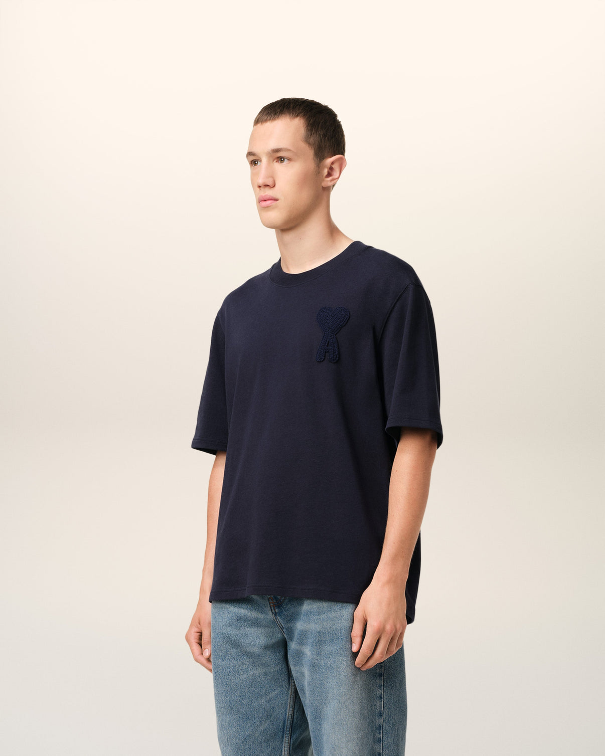 Navy Cotton Patch T-Shirt