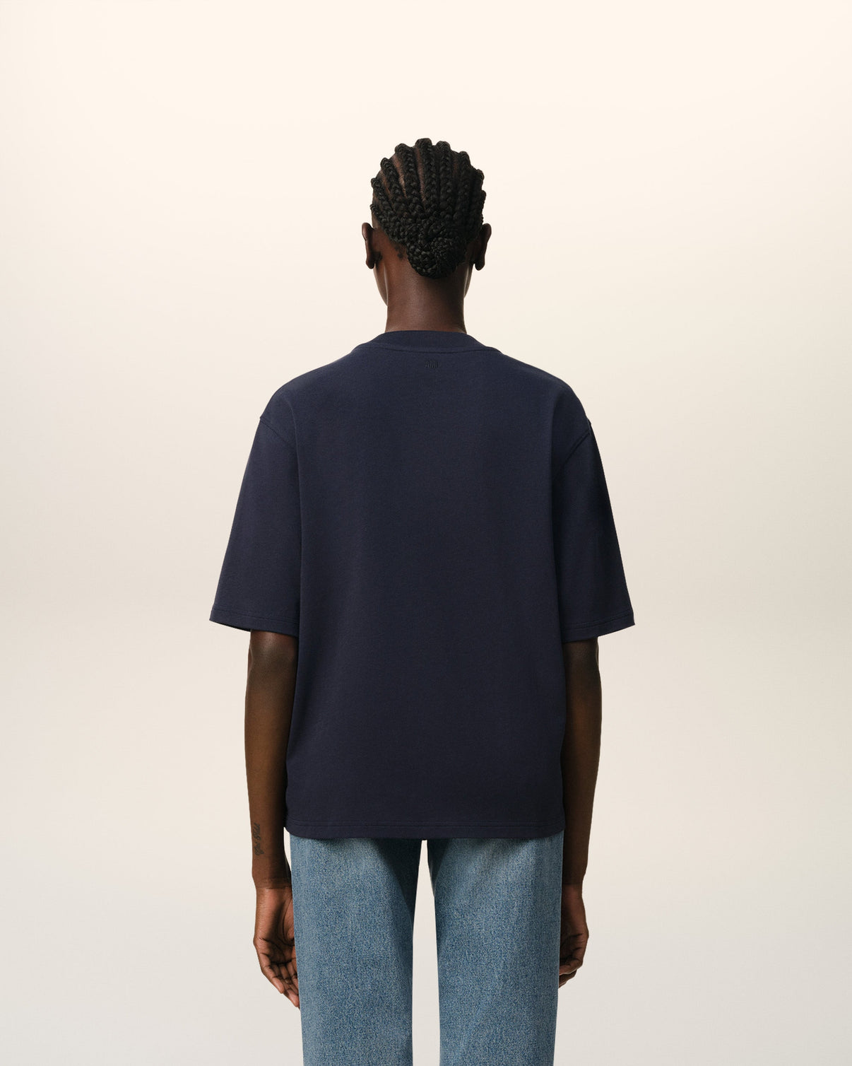 Navy Cotton Patch T-Shirt