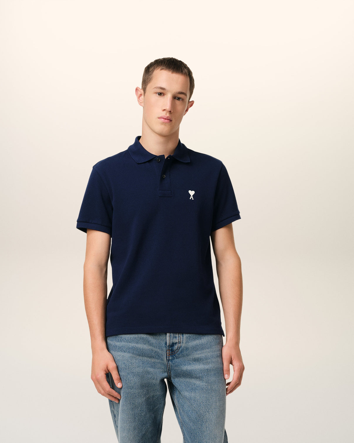 Navy Cotton Polo Shirt