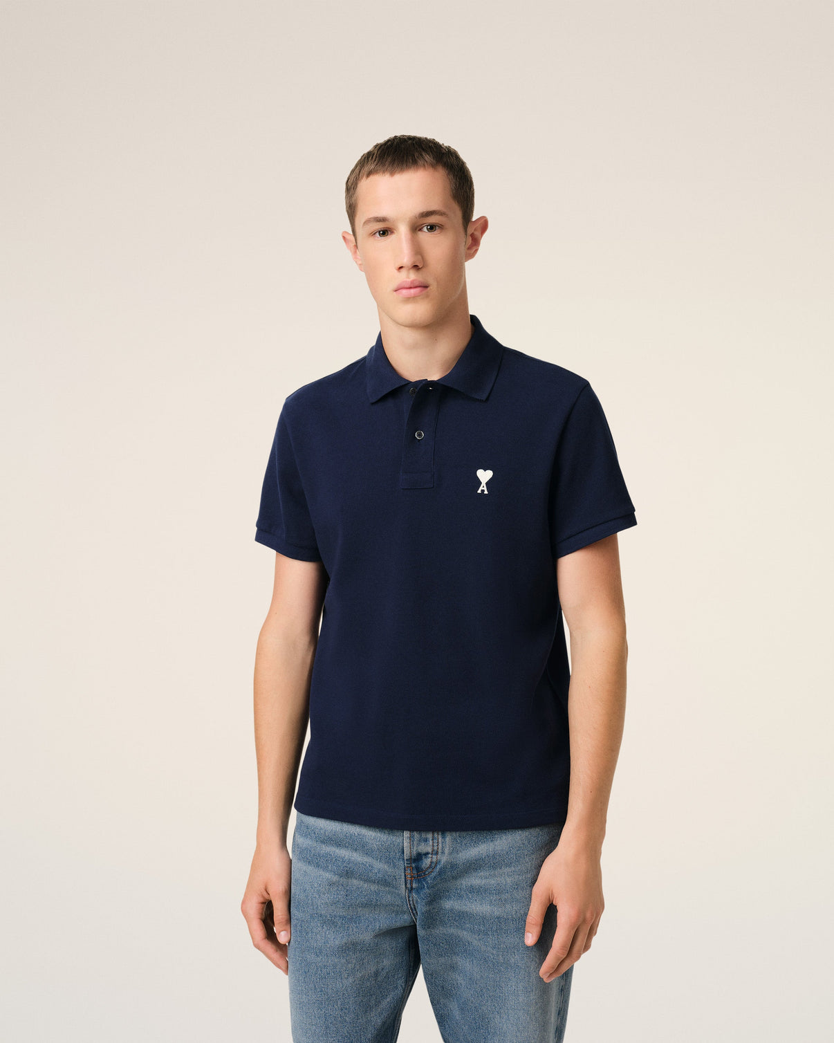 Navy Cotton Polo Shirt