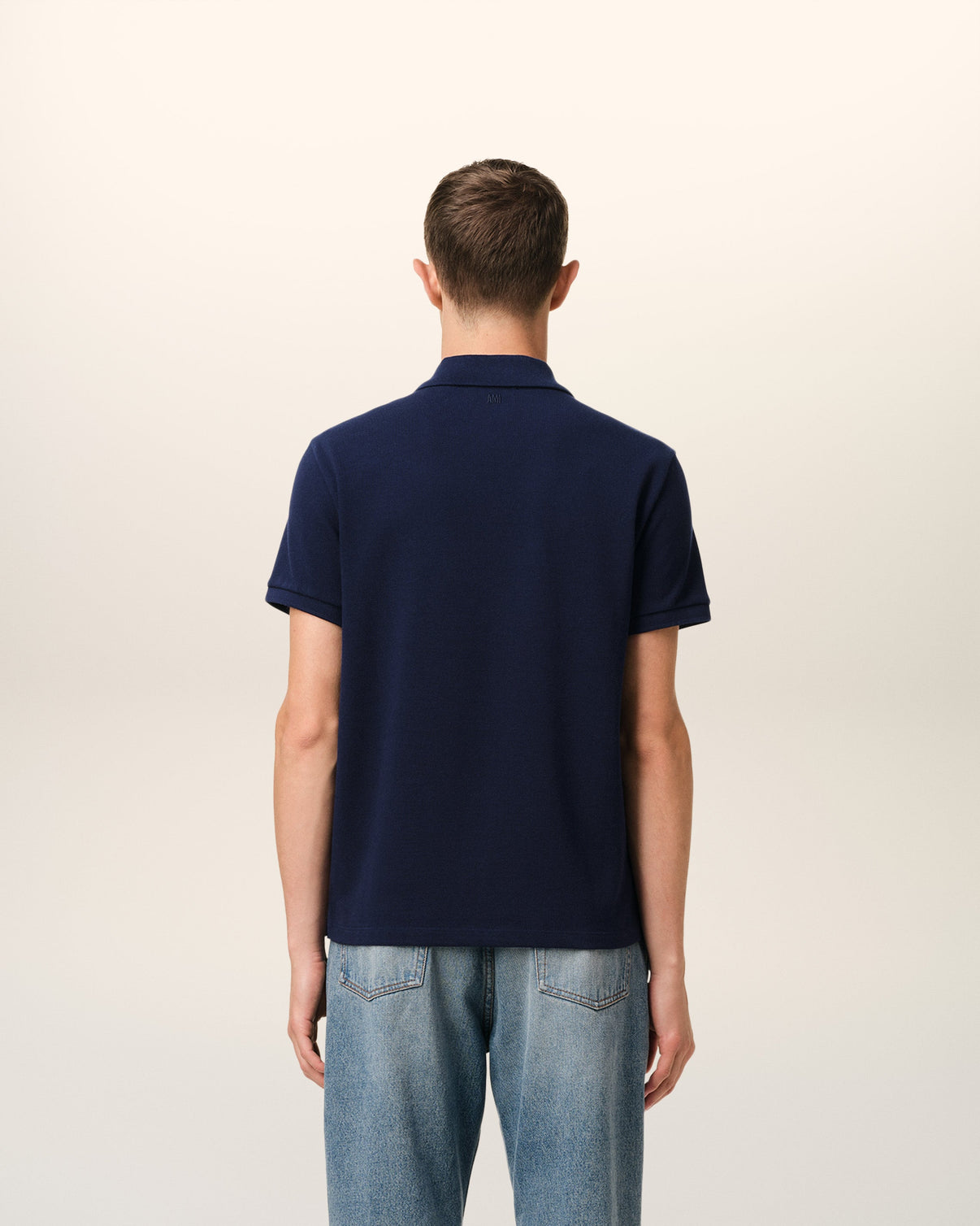 Navy Cotton Polo Shirt