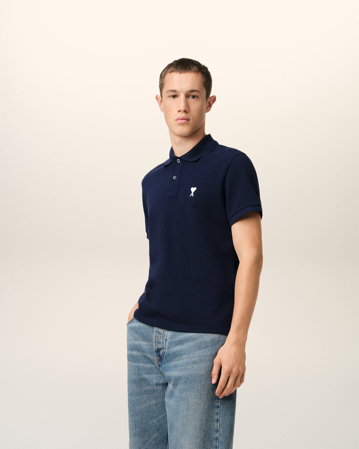 Navy Cotton Polo Shirt