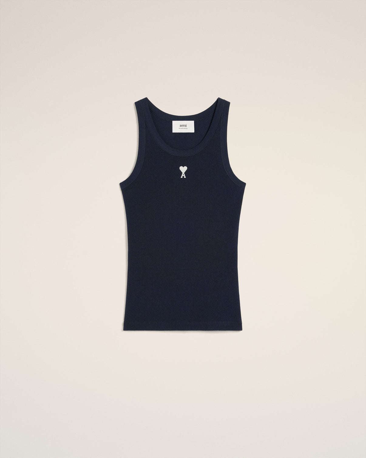 Navy Cotton Rib Tanktop