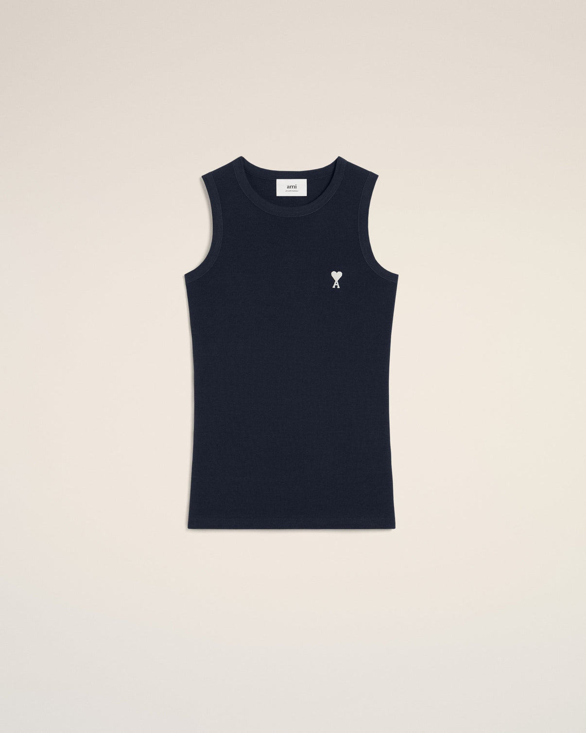 Navy Cotton Rib Tanktop