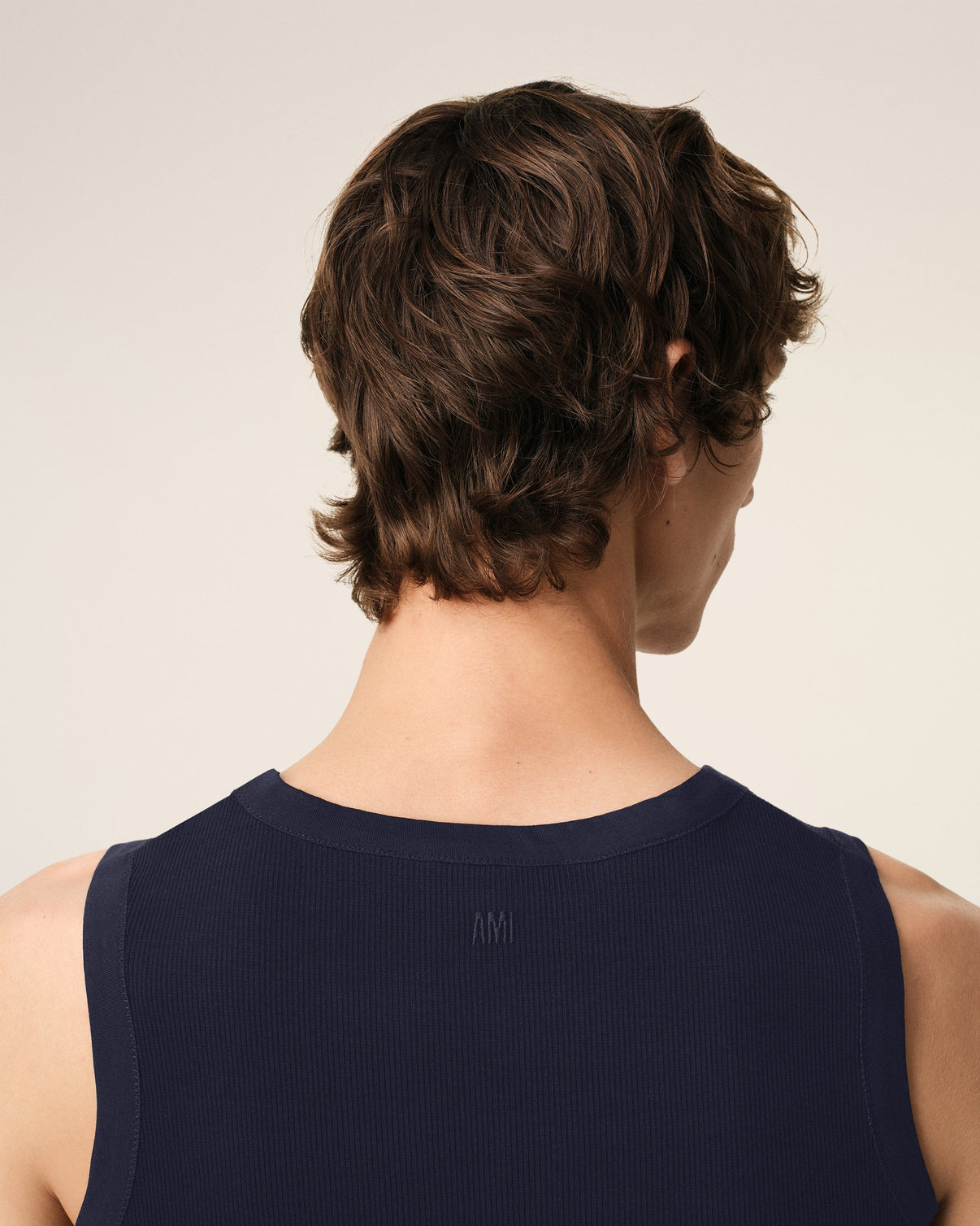 Navy Cotton Rib Tanktop