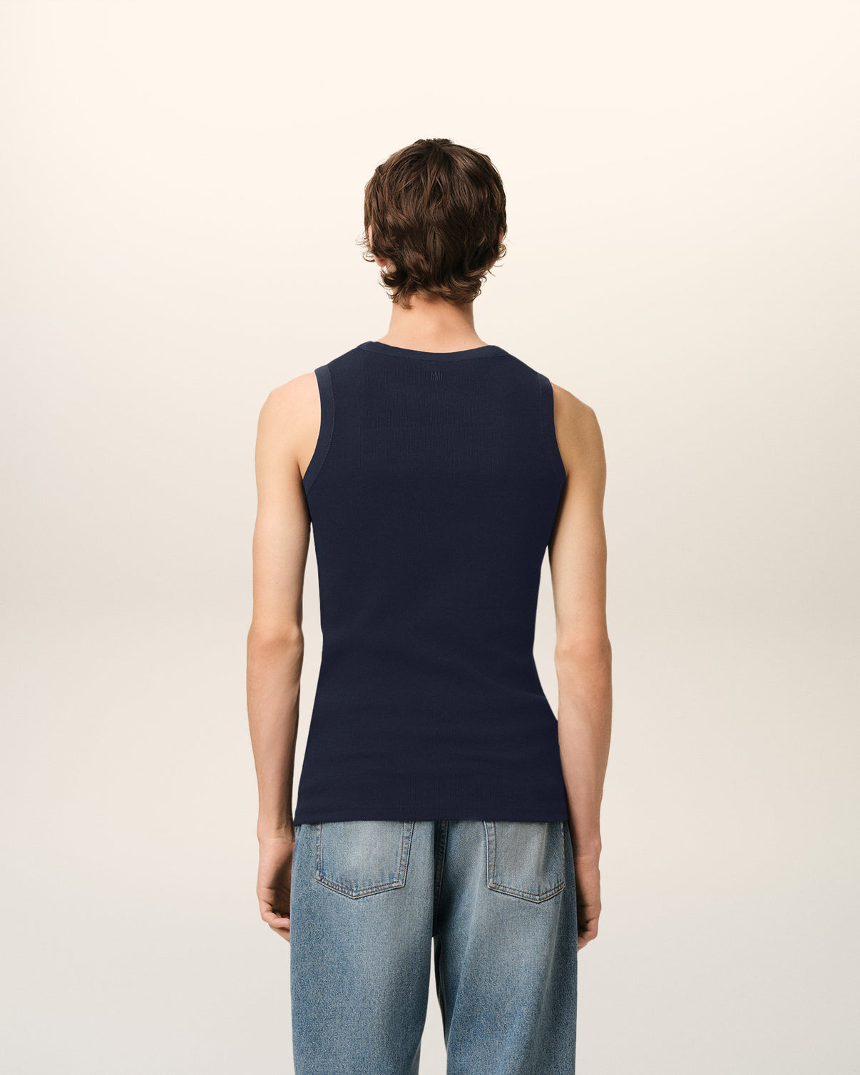 Navy Cotton Rib Tanktop