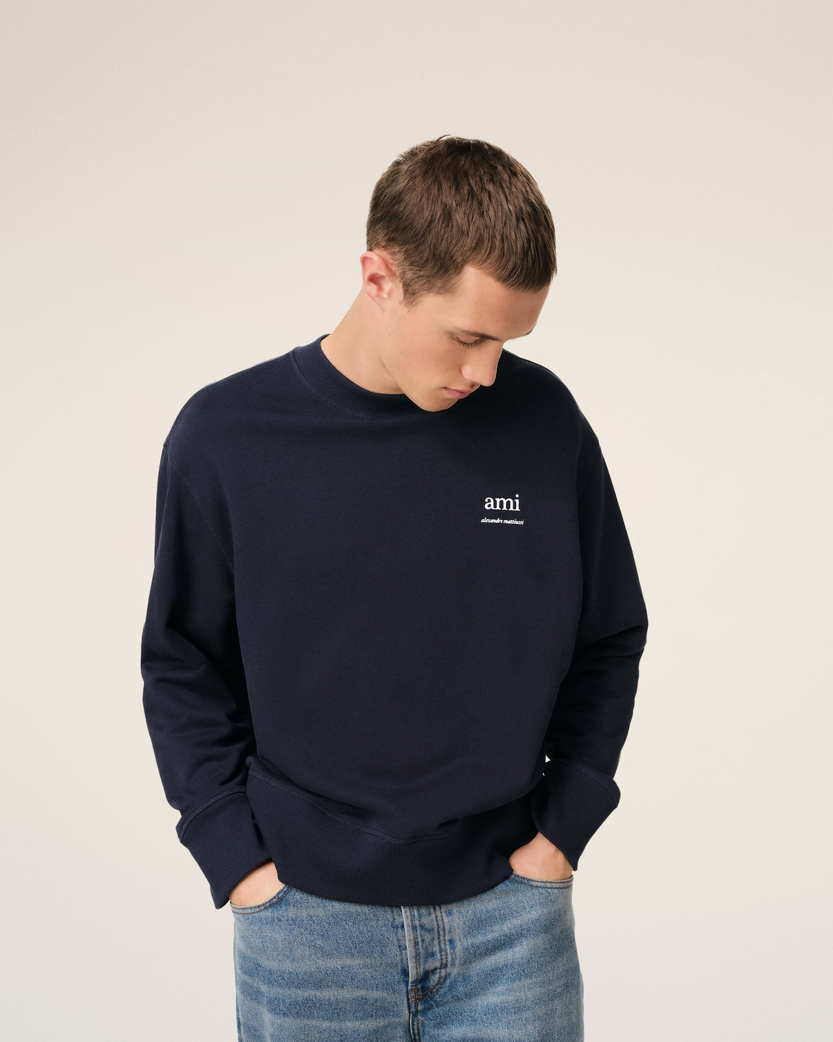Navy Cotton Sweatshirt